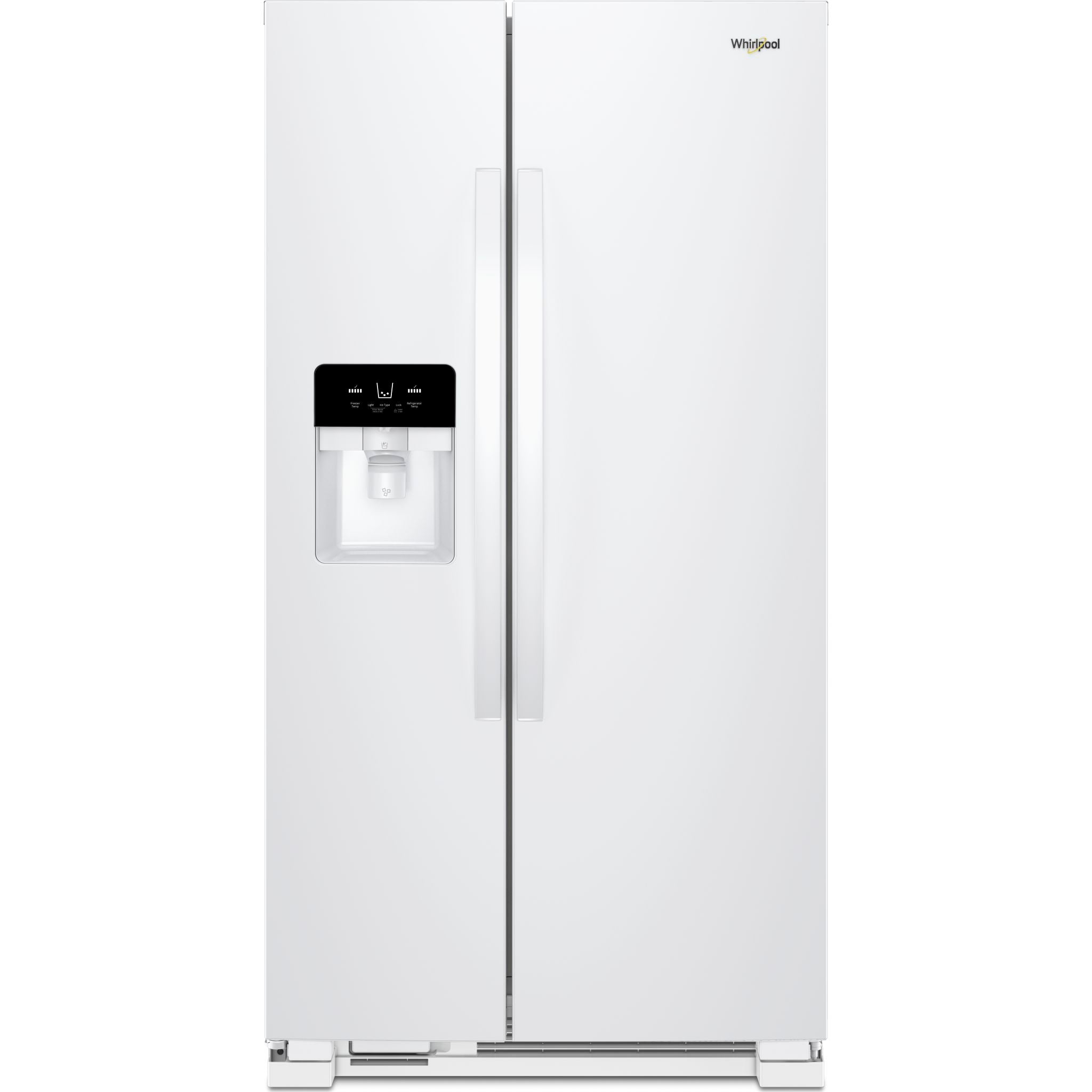 Whirlpool 33 Inch Side by Side Refrigerator (WRS335SDHW) - White, Energy Efficient, Spacious Design for Modern Kitchens