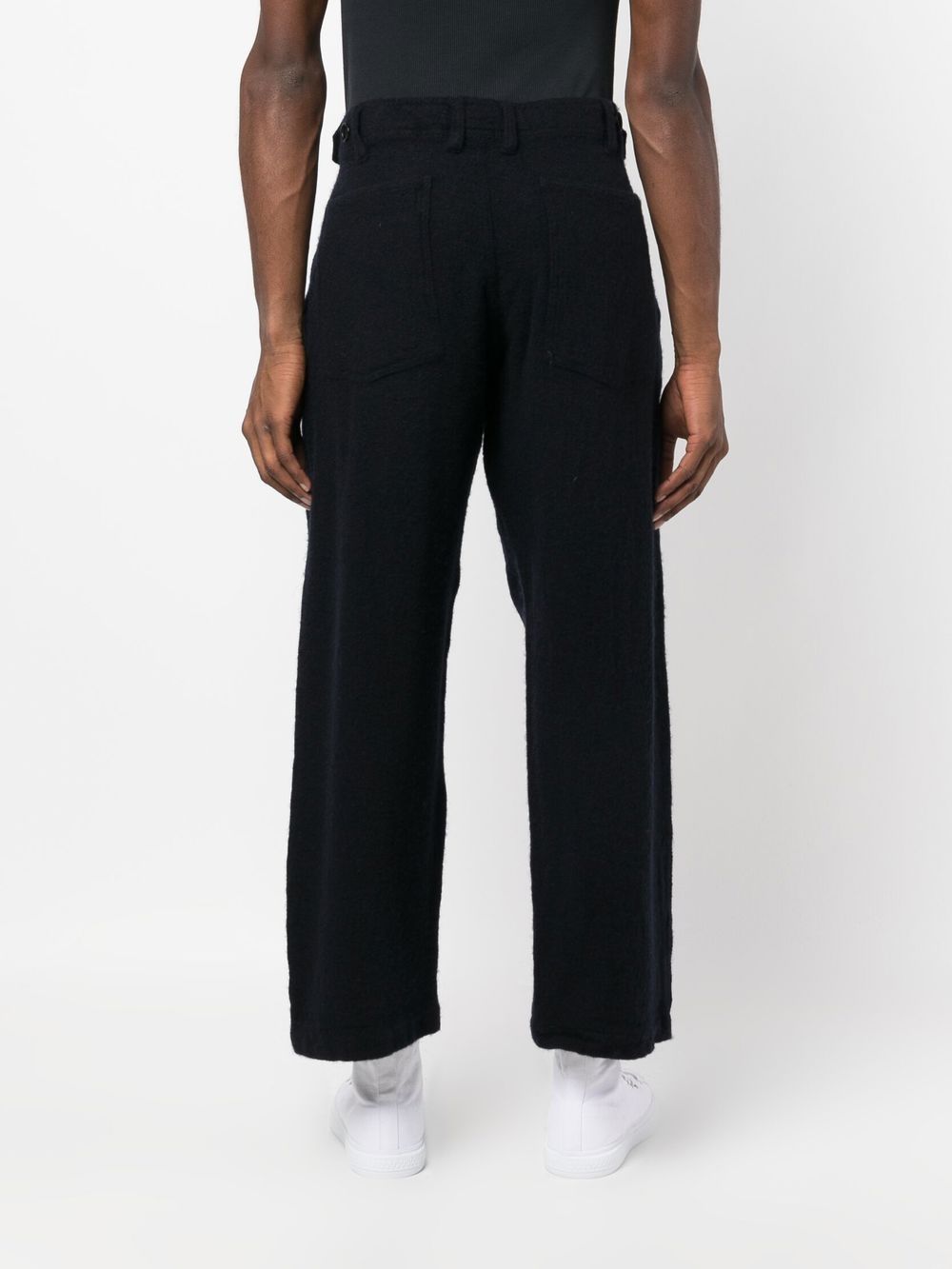 Comme des Garcons Blue Trousers for Women - Stylish High Waist Pants for Casual & Office Wear