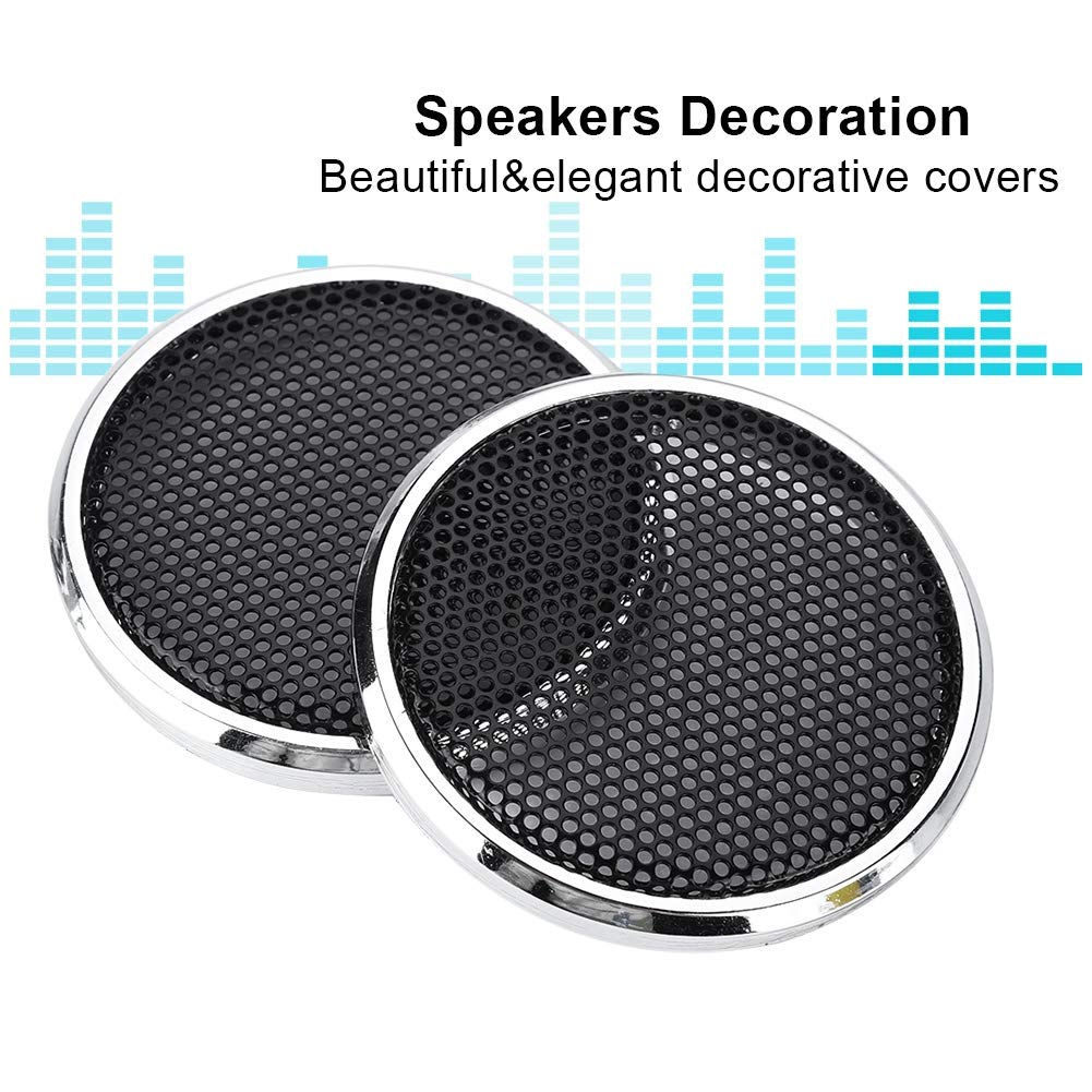 Dioche 1 Inch Speaker Grill Cover - 2 Pack Steel Mesh Protective Grills for Audio Speakers | Decorative & Durable Speaker Protection for Home Theater, Studio, and Car Audio Systems