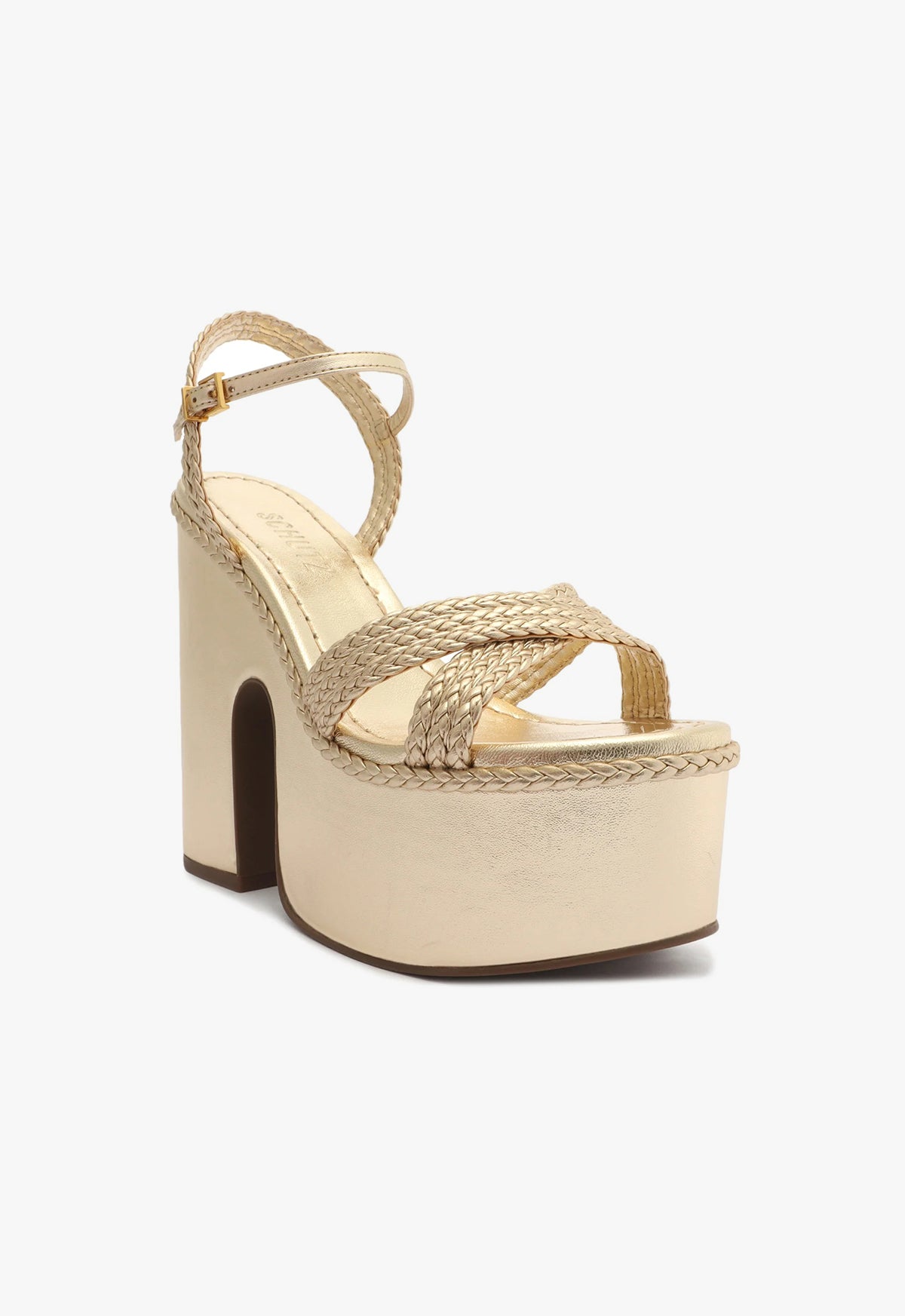 Karima Women's Cutout Metallic Nappa Leather Sandals - Comfortable Open-Toe Summer Shoes for Beach, Vacation & Casual Outings