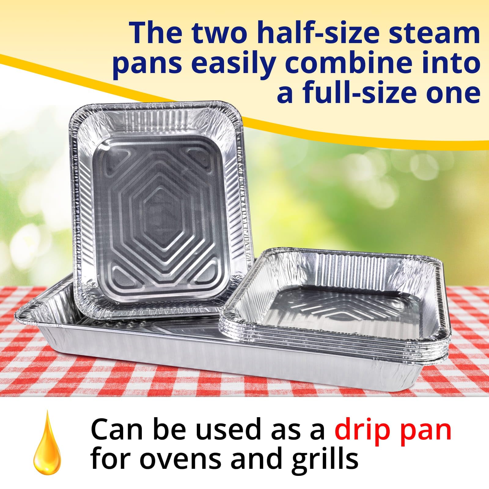 IDL Packaging Full Size Aluminum Steam Table Pans - 21