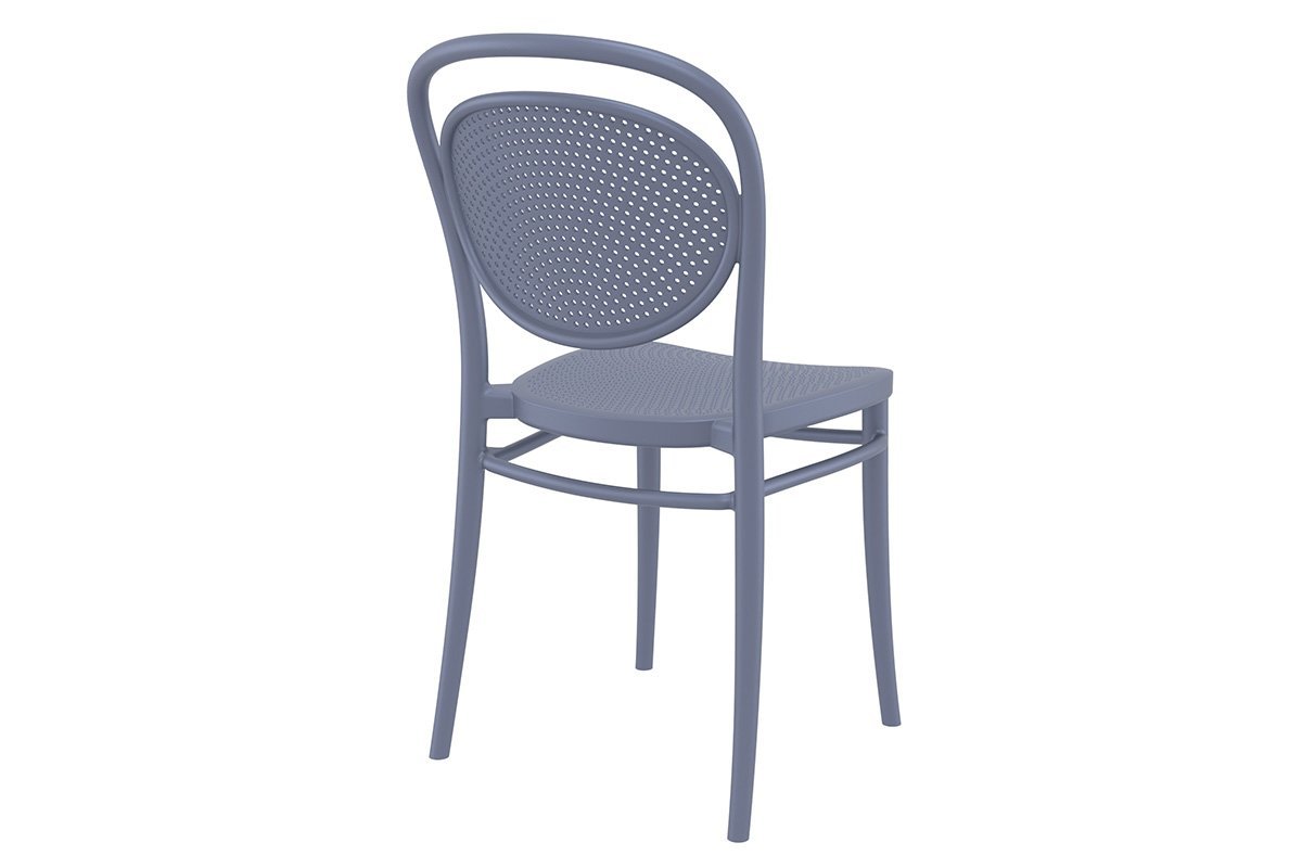 Commercial-Grade Marcel Stacking Chairs for Restaurants, Cafes & Events - Heavy Duty Stackable Dining Chairs for Indoor/Outdoor Use