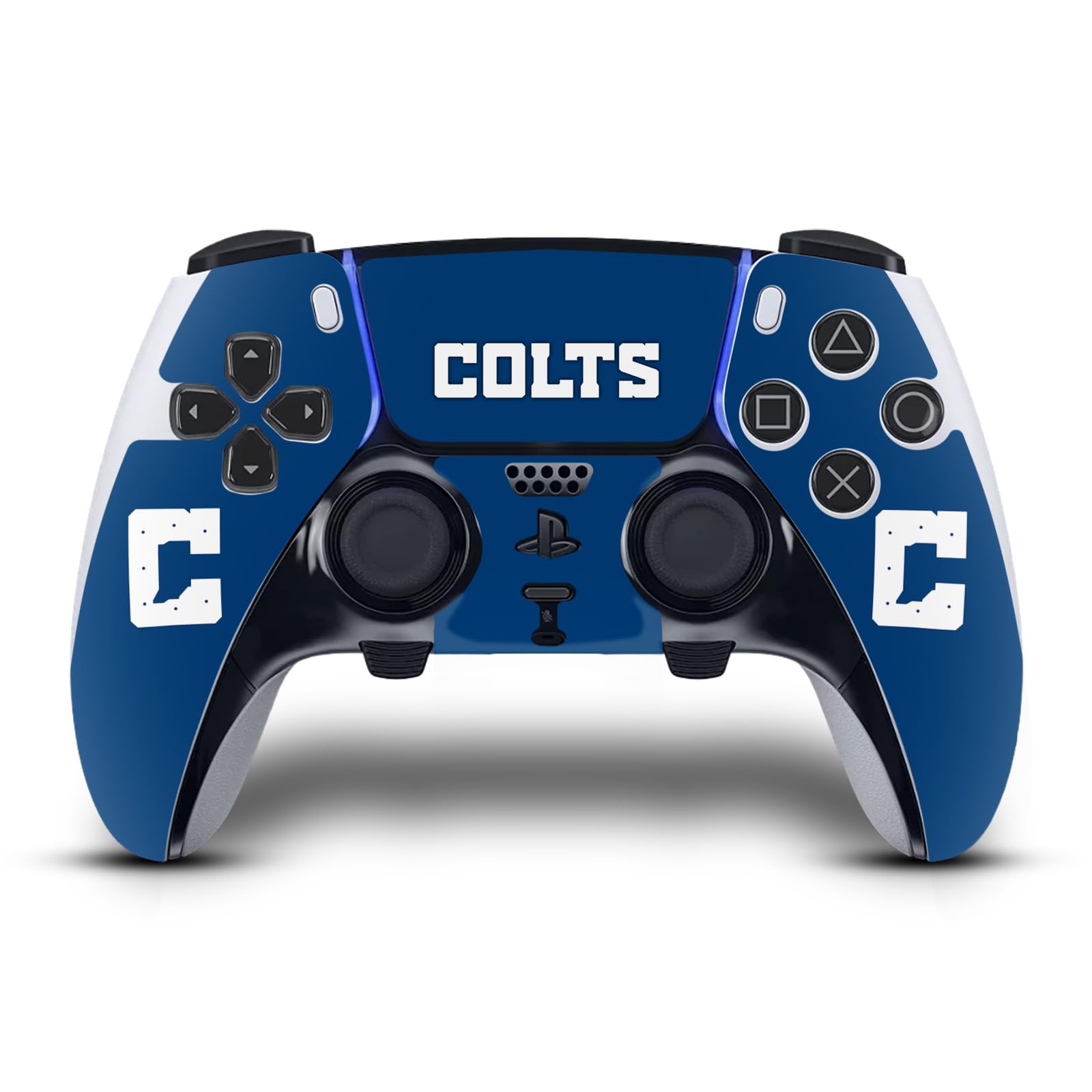 Official NFL Indianapolis Colts Vinyl Sticker for Sony PS5 DualSense Edge Controller - Gaming Skin Decal Compatible with Playstation 5 - Perfect for Sports Fans & Game Room Decor