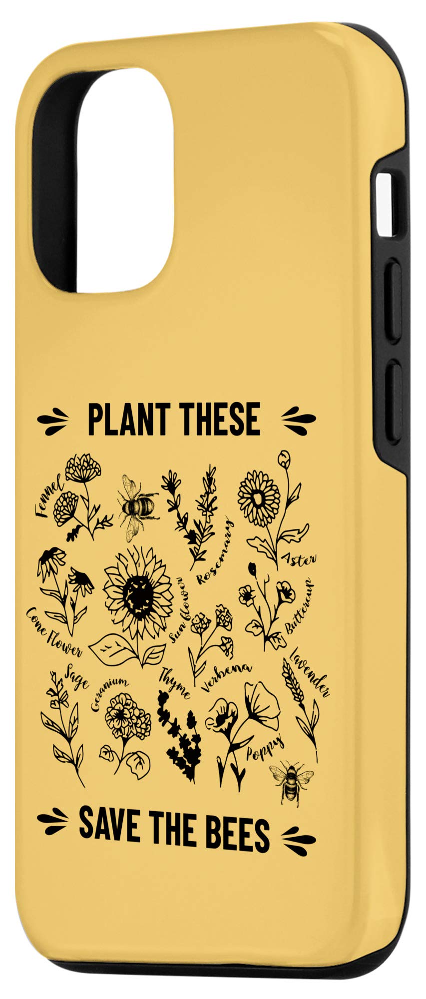 Eco-Friendly iPhone 12/12 Pro Case with Plantable Seed Paper - Support Bees & Combat Climate Change | Biodegradable Phone Cover for Nature Lovers & Environmental Activists