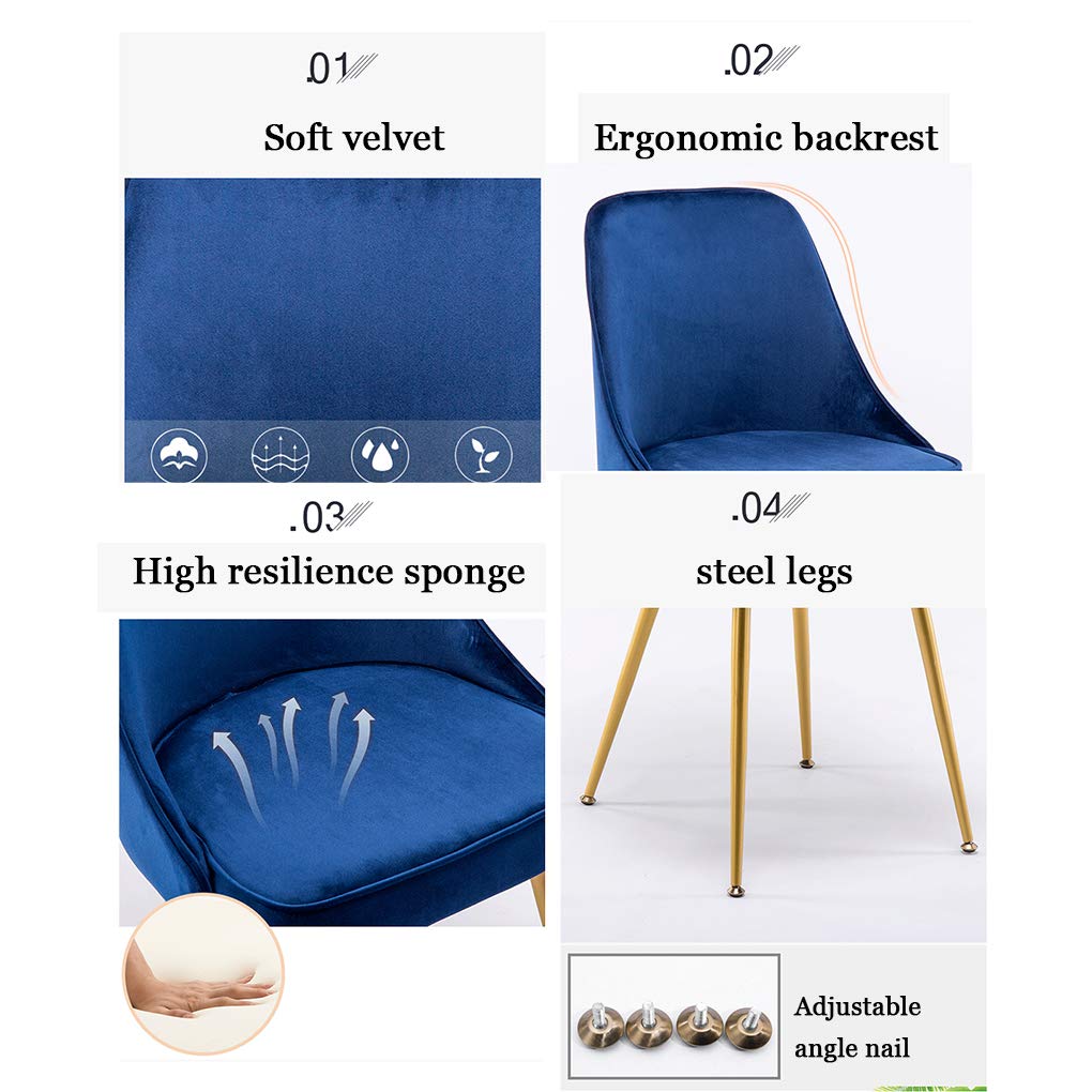 Ergonomic Steel Frame Dining Chair - Adjustable Angle Modern Side Chair for Kitchen, Cafe, Office & Vanity | Perfect for Dining, Makeup, Leisure & Workspaces