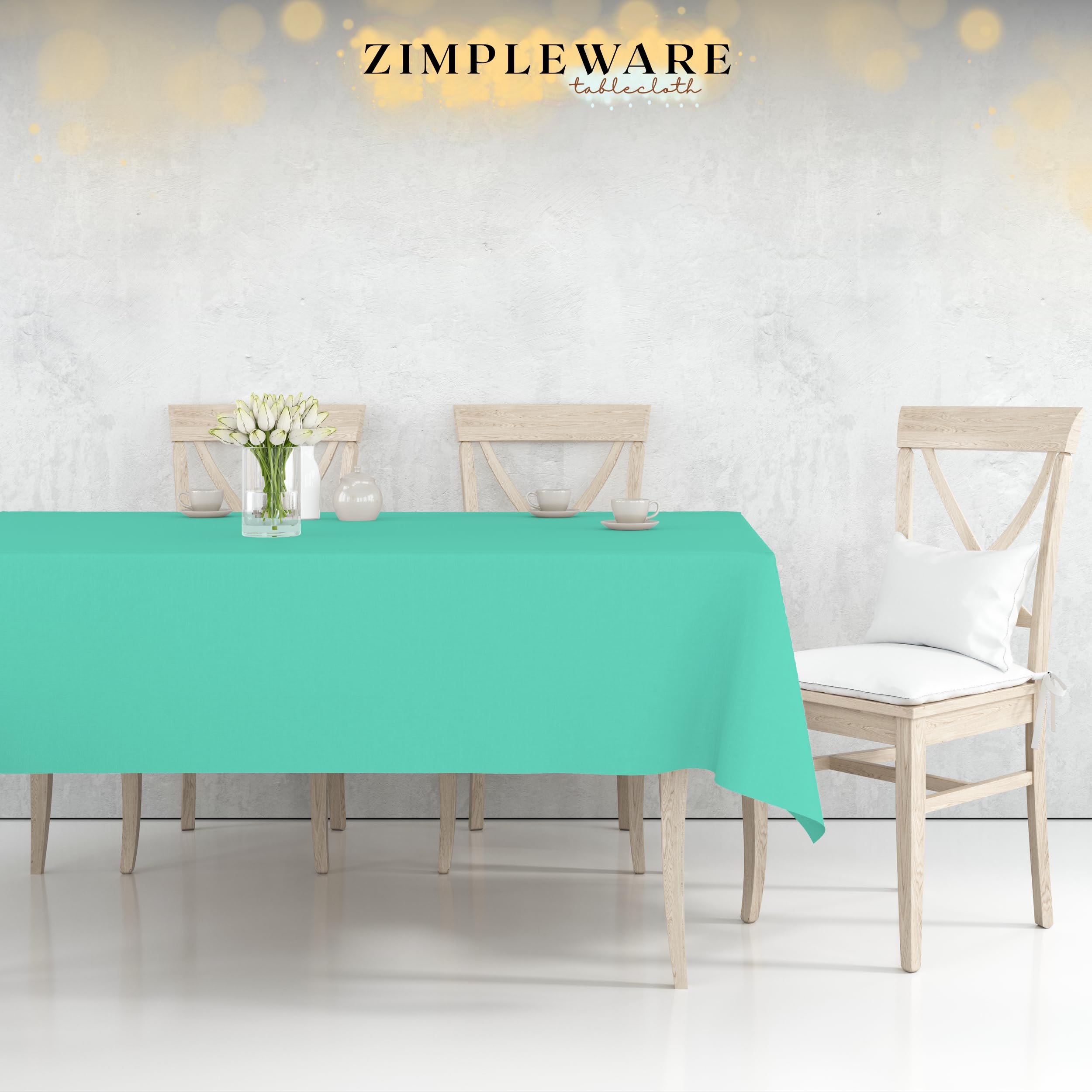 Premium Disposable Plastic Tablecloth (6-Pack) - 54