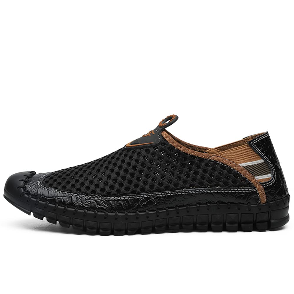 Men's Water Shoes - Quick-Dry Mesh Slip-On Loafers for Beach, Pool & Outdoor Activities | Lightweight Walking Shoes for Swimming, Boating & Travel