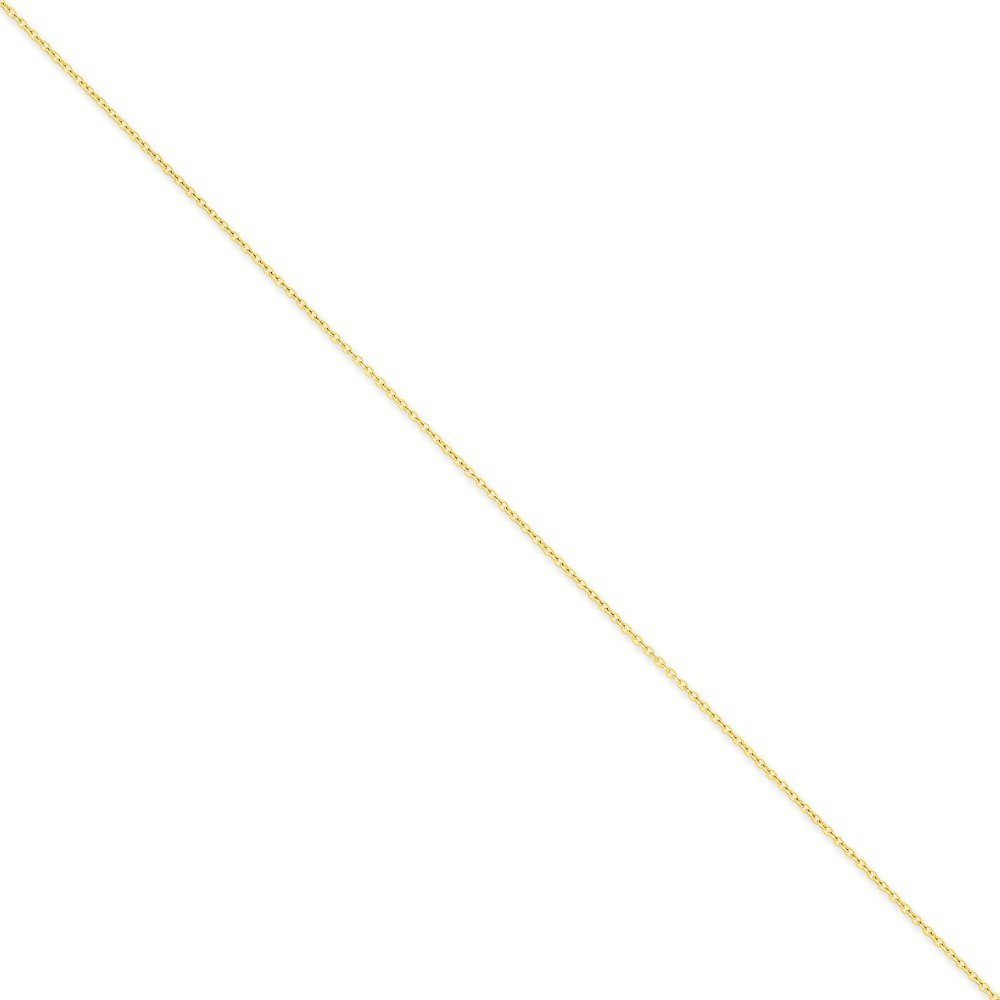 14K Yellow Gold 1.3mm Cable Chain Necklace 18