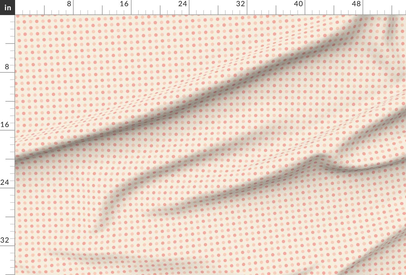 Peach Pink Dots Ivory Printed Minky Fabric by The Yard - Soft Plush Material for Sewing Baby Blankets, Quilt Backing & DIY Projects - Perfect for Nursery Decor, Swaddles & Cozy Home Crafts