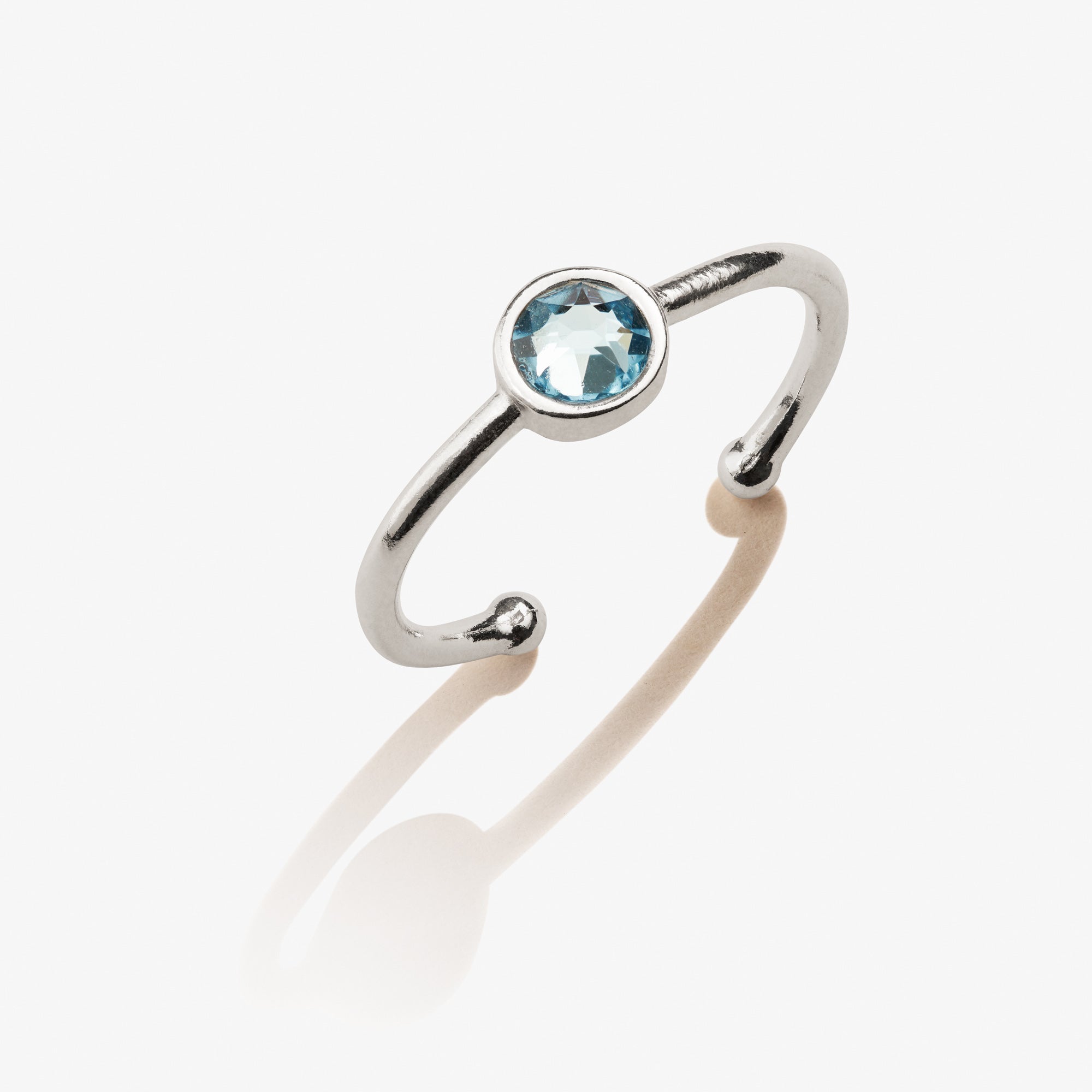 Aquamarine Birthstone Ring for Women - March Birthstone Jewelry, Sterling Silver Gemstone Ring for Birthday, Anniversary & Gift - Perfect for Everyday Wear & Special Occasions
