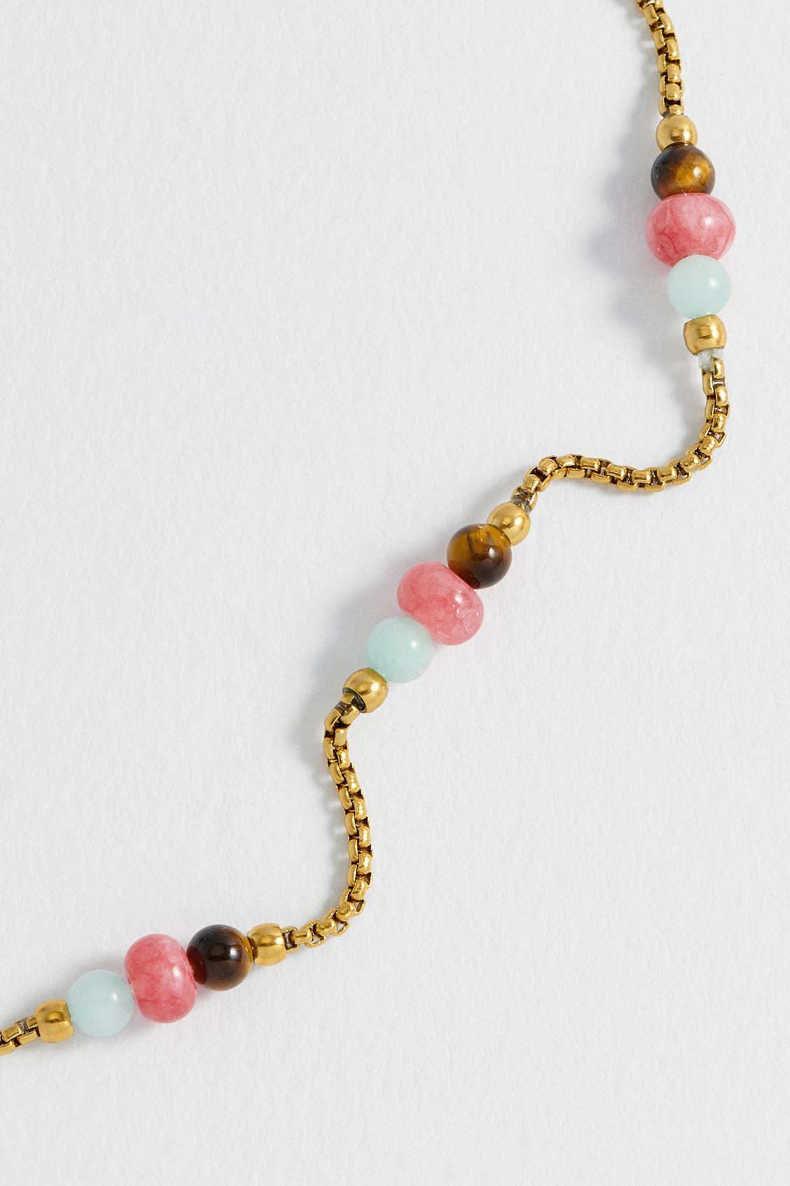 Multi Gemstone Rope Chain Bracelet for Women - Elegant Beaded Stretch Bracelet with Natural Stones - Perfect for Parties, Weddings & Everyday Wear