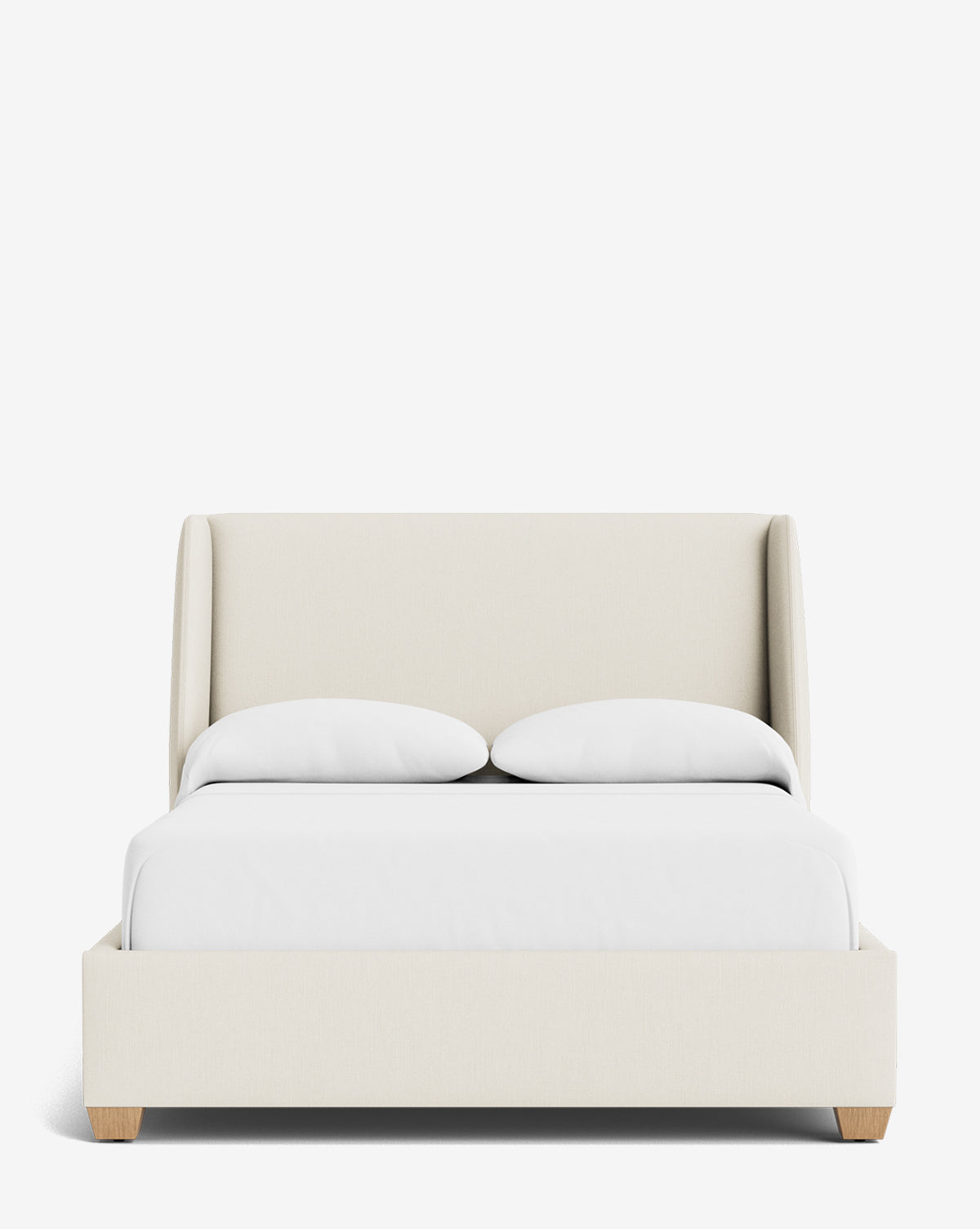 Walt Bed Low Headboard - Modern Minimalist Bed Frame for Small Spaces - Perfect for Apartments, Dorms & Guest Rooms
