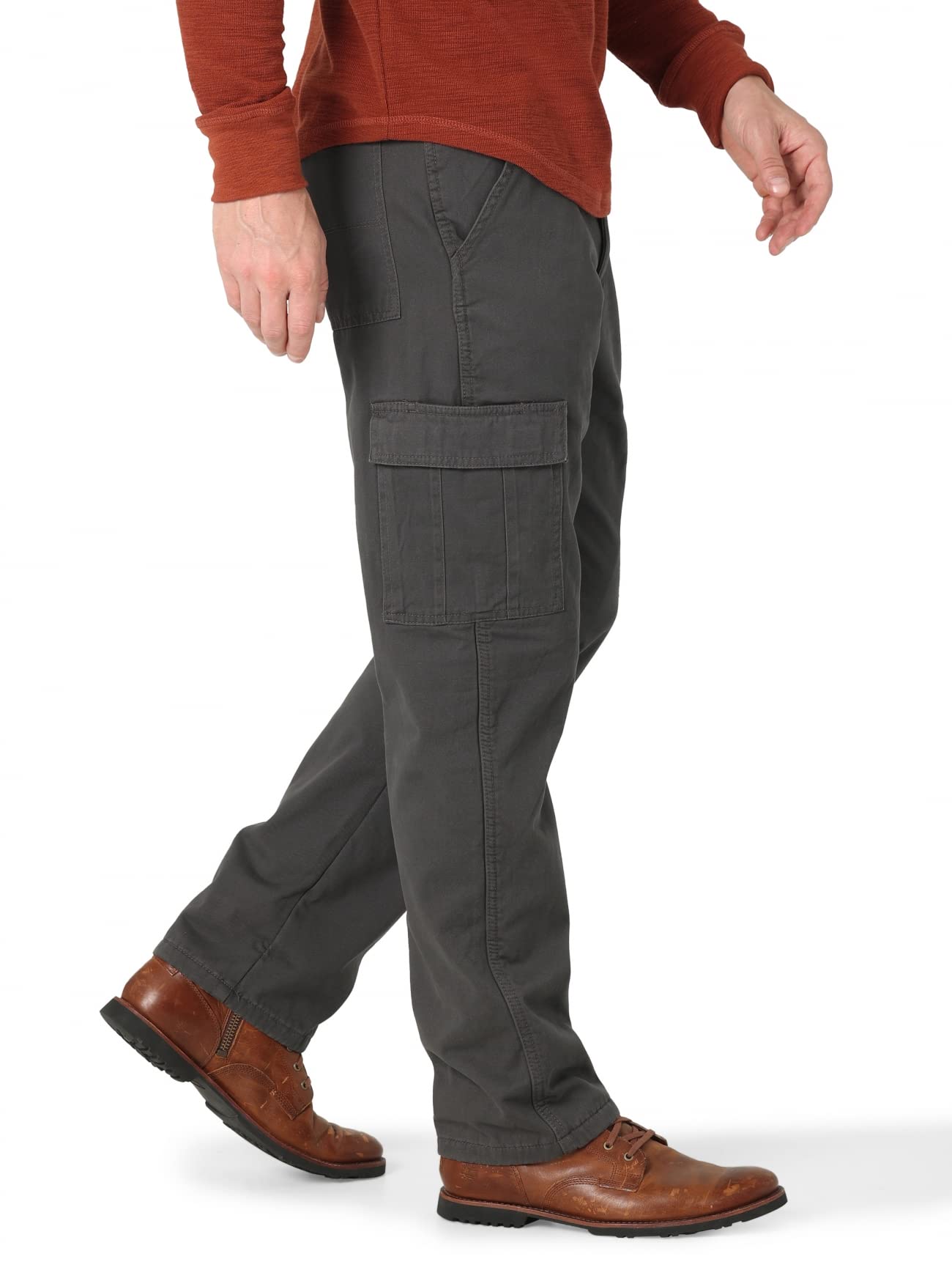 Wrangler Authentics Men's Fleece Lined Cargo Pants - Winter Work Pants with Warm Fleece Lining for Outdoor Jobs, Hiking & Casual Wear
