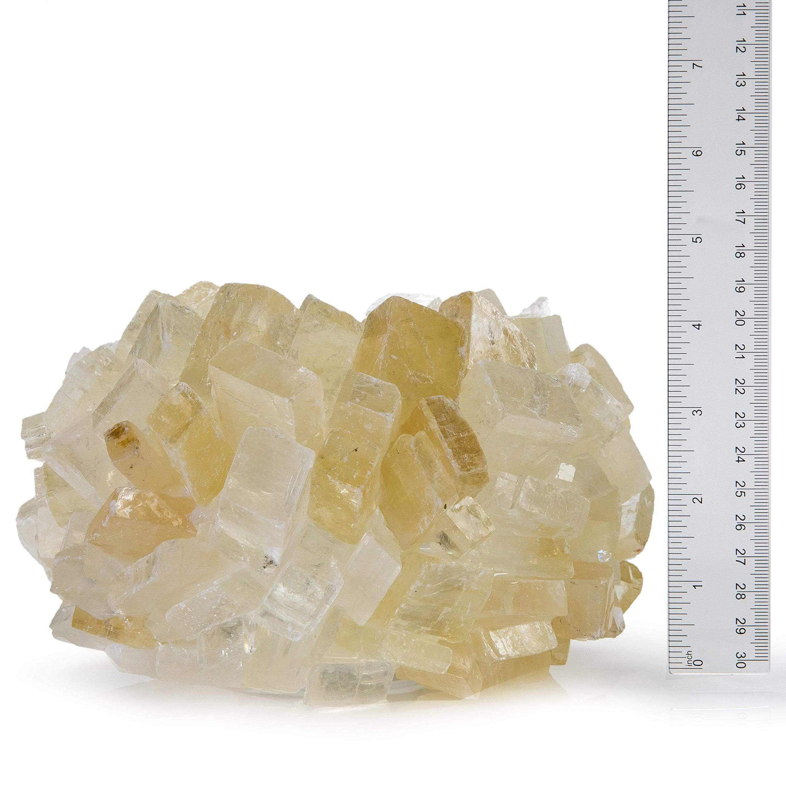 Natural Orange Calcite Cluster Crystal Vase - Handmade Healing Geode Decor for Home, Office & Meditation | High Energy Elestial Crystal for Positive Vibes & Spiritual Healing