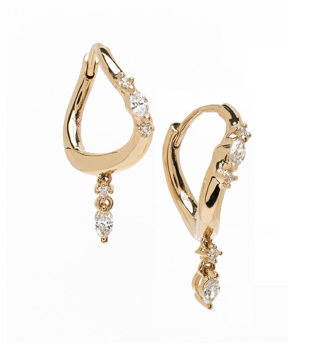 Small Melt Hoops - Trendy Gold & Silver Stackable Earrings for Women | Minimalist Dainty Hoop Earrings for Everyday Wear | Perfect for Work, Date Night & Casual Outfits