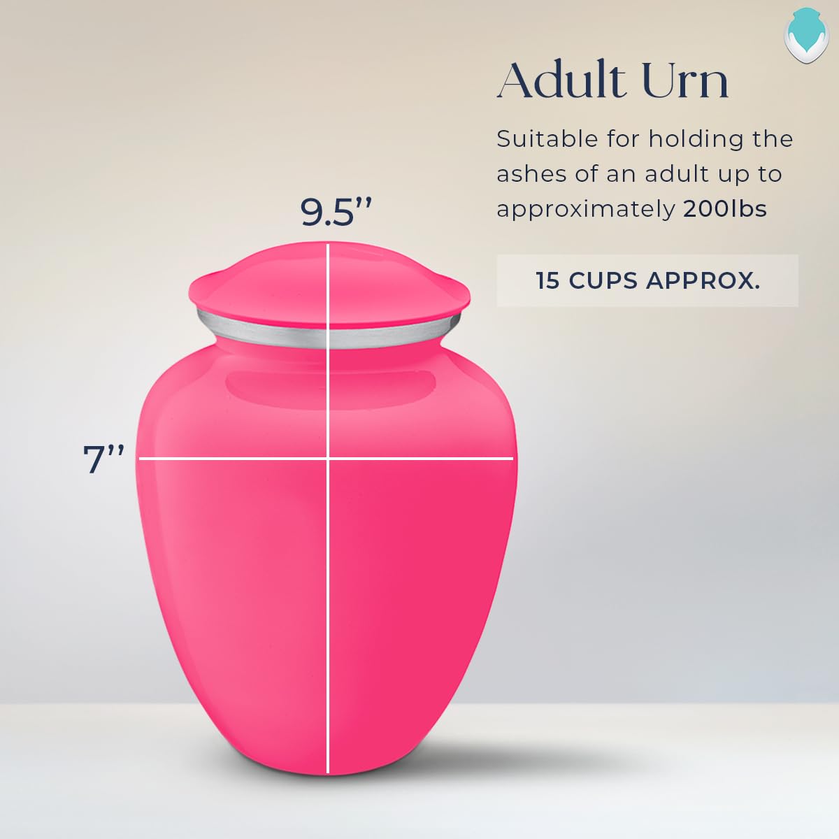 Personalized Cremation Urns for Human Ashes - Large Bright Pink Funeral Urn for Adults with Double Side Engraving (Holds 200 lbs) - Perfect for Memorial Services, Home Display & Honoring Loved Ones