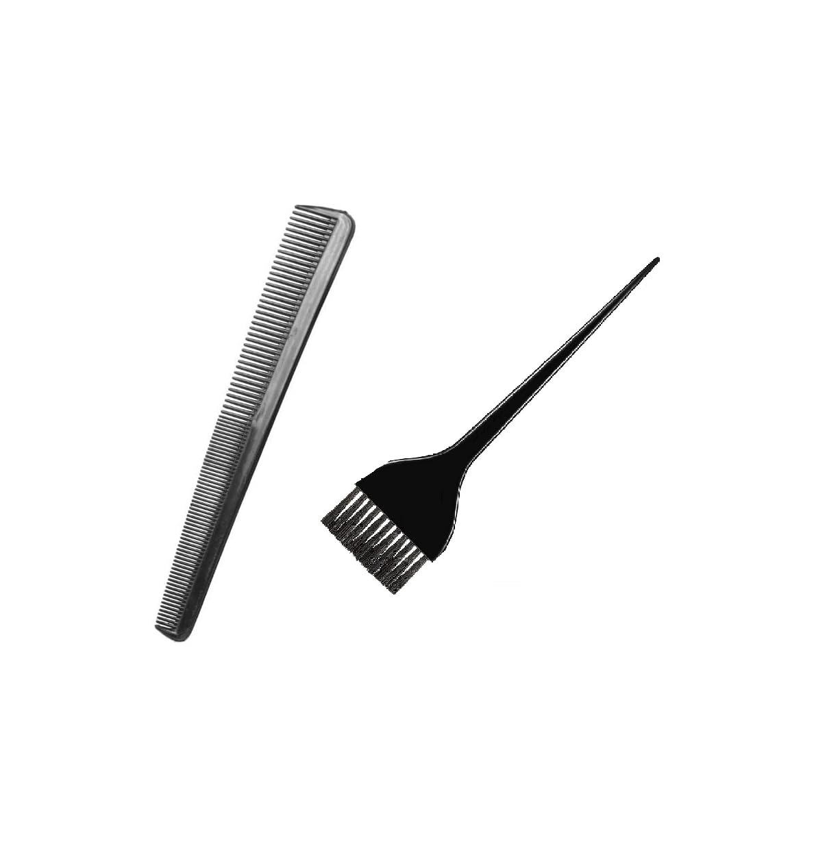 ZAUKY Professional Hair Cutting Comb & Hair Dye Brush Set - High to Low Plastic Styling Comb with Coloring Applicator for Salon, Home Haircuts & DIY Hair Coloring