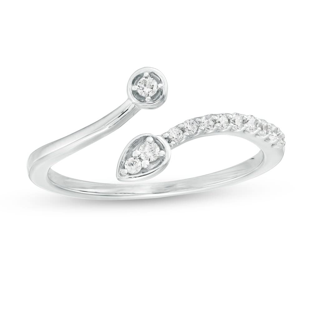 1/5 Cttw Natural Diamond Solitaire Enhancer Ring Wrap in 14K Rose Gold (0.20 Cttw, I-I2) Diamond Guard Ring - Perfect for Bridal Sets, Anniversary Gifts & Special Occasions