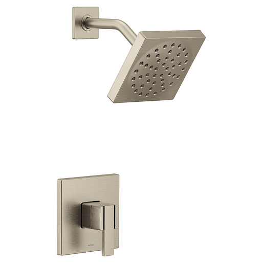 Moen UTS3715EPBN 90 Degree M Core 3 Series Shower Trim in Brushed Nickel - Eco Performance Water-Saving Showerhead for Modern Bathrooms & Spa-Like Shower Experience