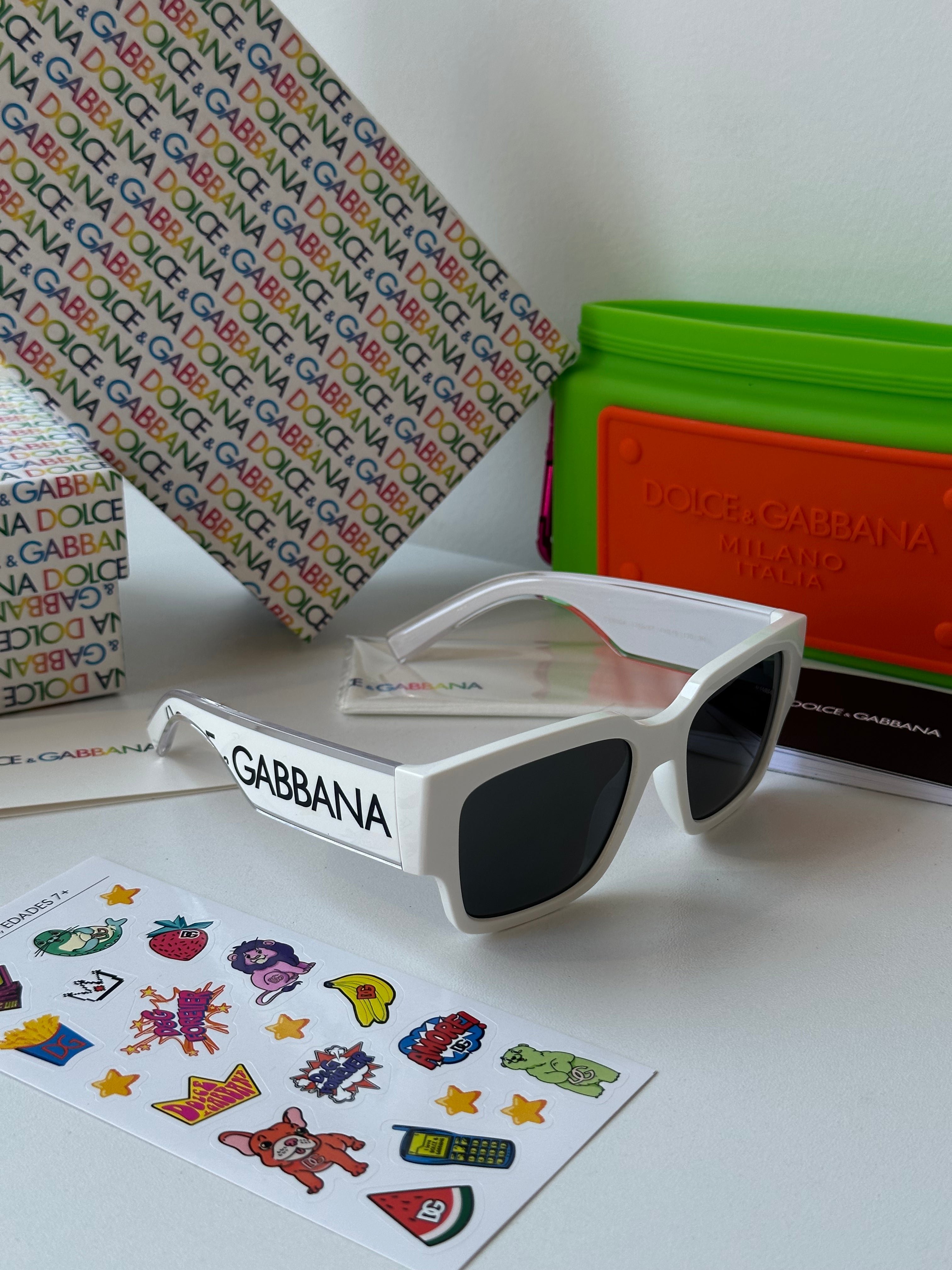 Dolce & Gabbana DX6004 Kids White Sunglasses for Boys & Girls - UV Protection, Stylish Fashion Accessory for Summer, Beach & Outdoor Activities