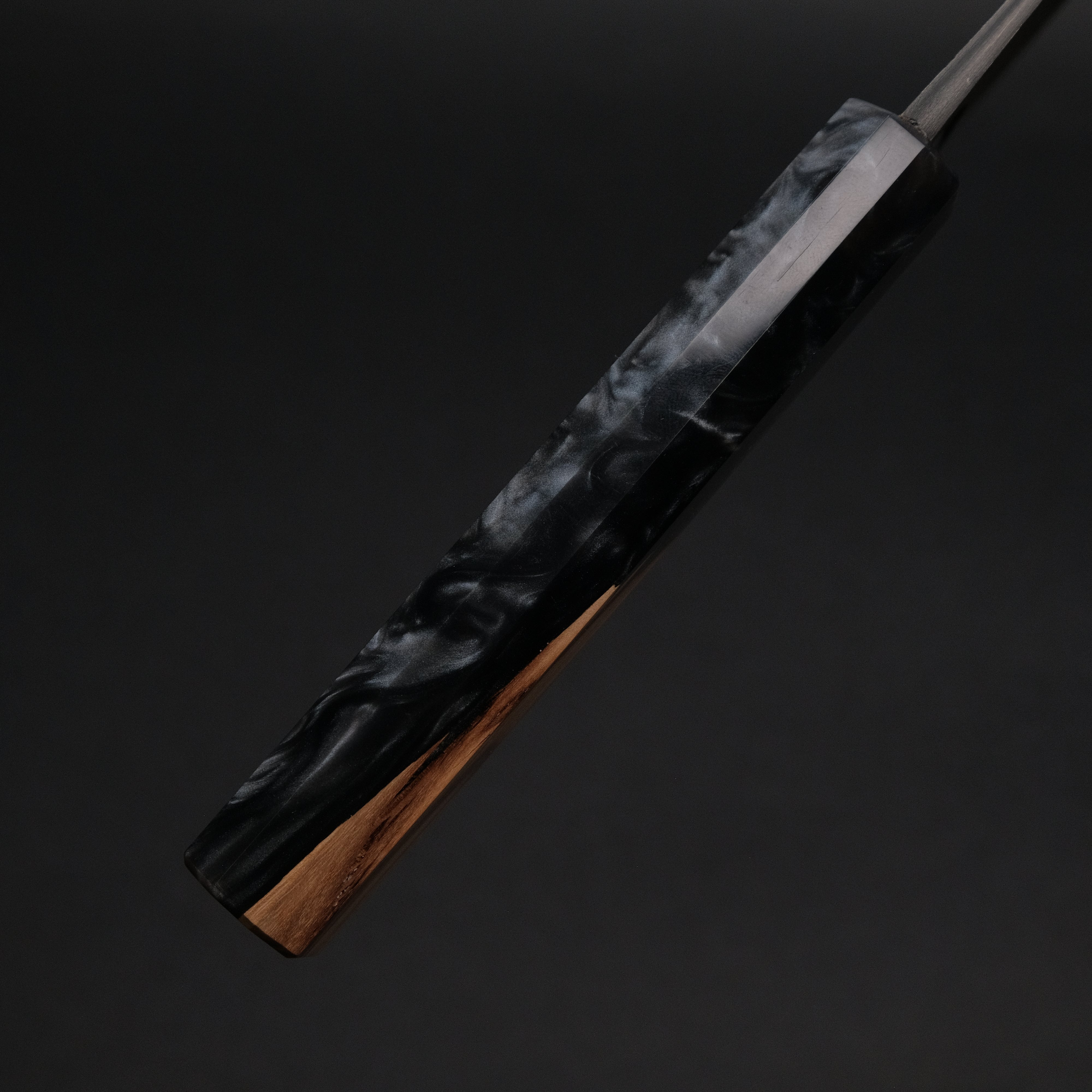 Premium Ajikataya White #2 Nashiji Damascus Nakiri Knife 180mm - Olive Wood & Resin Handle (#52) - Japanese Kitchen Knife for Professional Chefs & Home Cooking, Perfect for Slicing Vegetables, Herbs & Boneless Meat