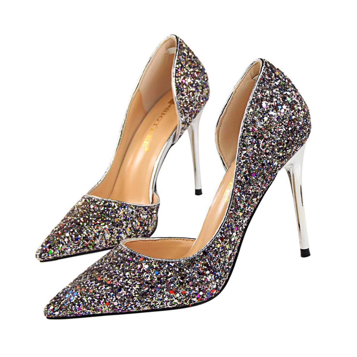 JOEupin Women's Stiletto High Heel Pumps - Sexy Open Toe Dress Shoes for Wedding, Party & Evening Wear - Comfortable Women's Heels for Formal Occasions