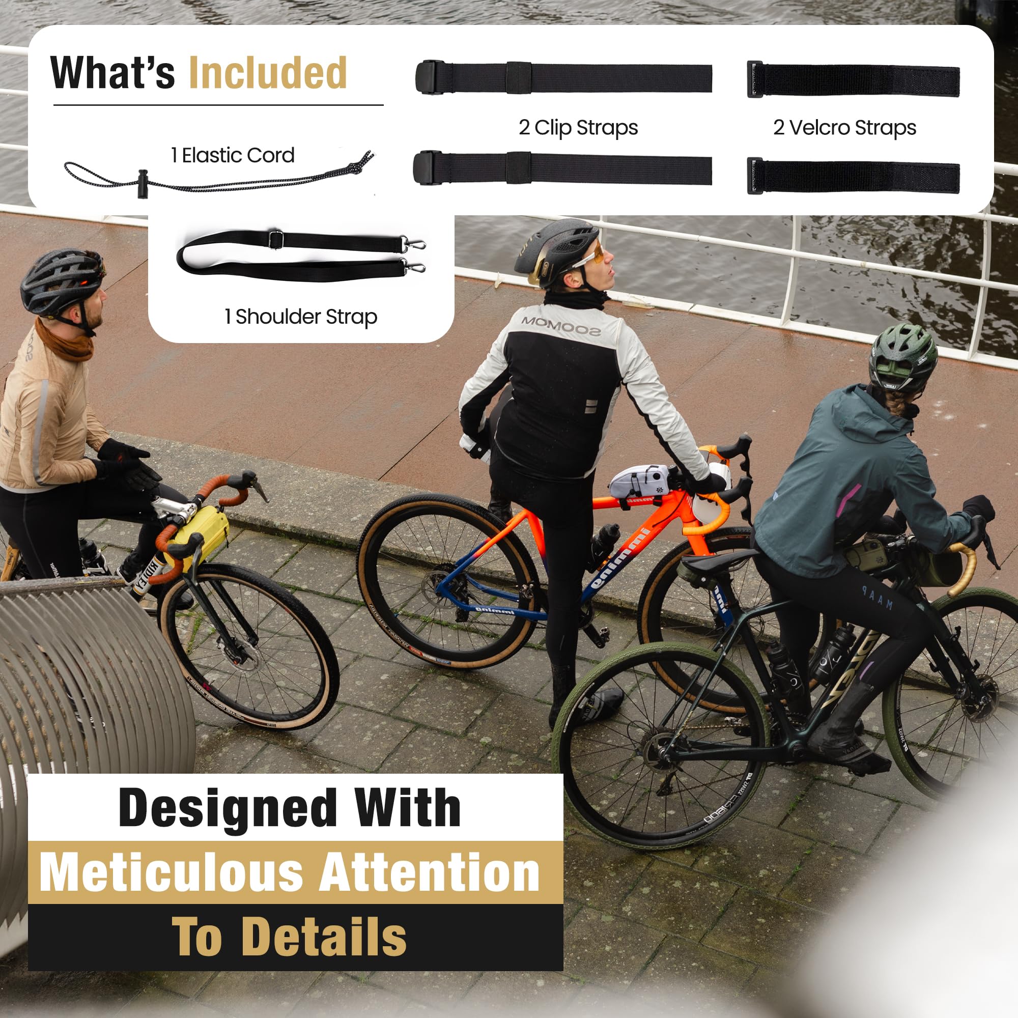 Lumiere & Co. Waterproof Bike Handlebar Bag - Front Bicycle Storage Pouch for Mountain & Road Bikes - Durable Cycling Accessories for Commuting, Touring & Outdoor Adventures