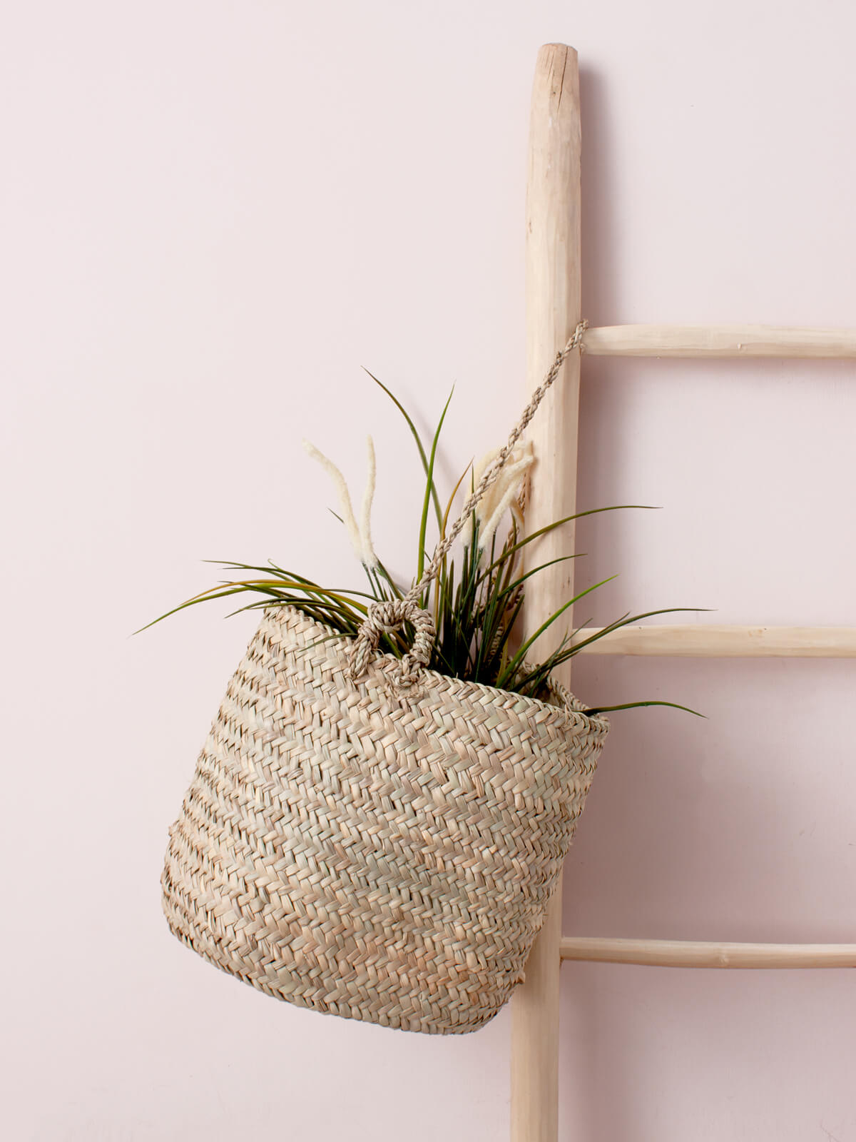 Handwoven Moroccan Beldi Hanging Baskets - Natural Fiber Storage & Decor for Boho Home, Kitchen, Bathroom & Wall Organization