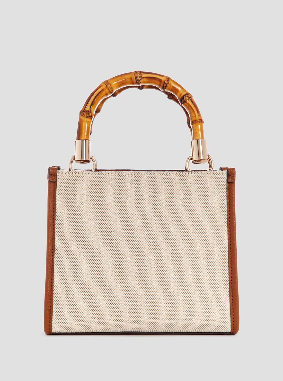 Brown Logo Kerima Bamboo Mini Tote Bag - Eco-Friendly Reusable Shopping Tote for Groceries, Beach, Gym & Daily Use
