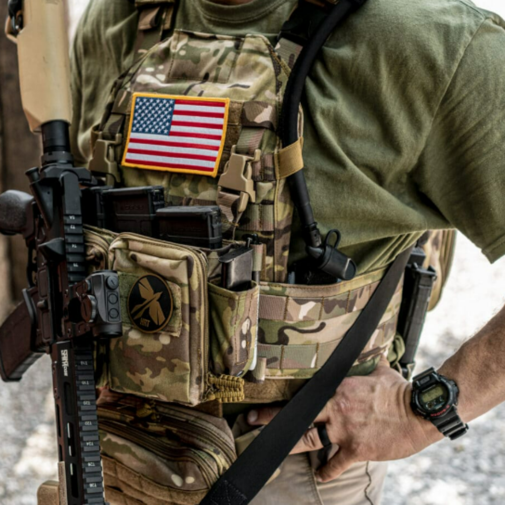 HRT RAC Plate Carrier Vest - Adjustable Tactical Body Armor for 10x12 & 11x14 Plates - Military & Law Enforcement Gear for Combat Training & Outdoor Survival