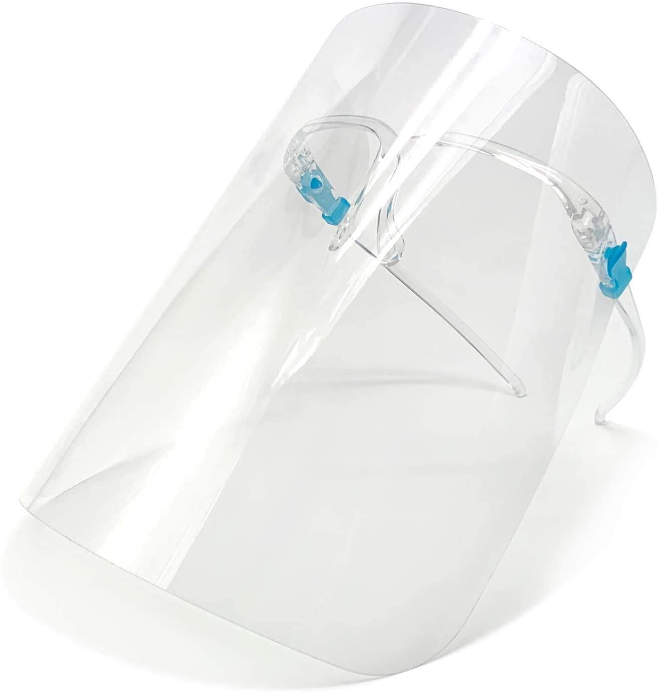 IntiMD Defender Plus Safety Full Face Shield Mask - 200 Frames & 200 Shields - Reusable Face Protection for Healthcare, Construction & Industrial Use - Anti-Fog Splash Proof Safety Gear for Workplaces & Public Spaces