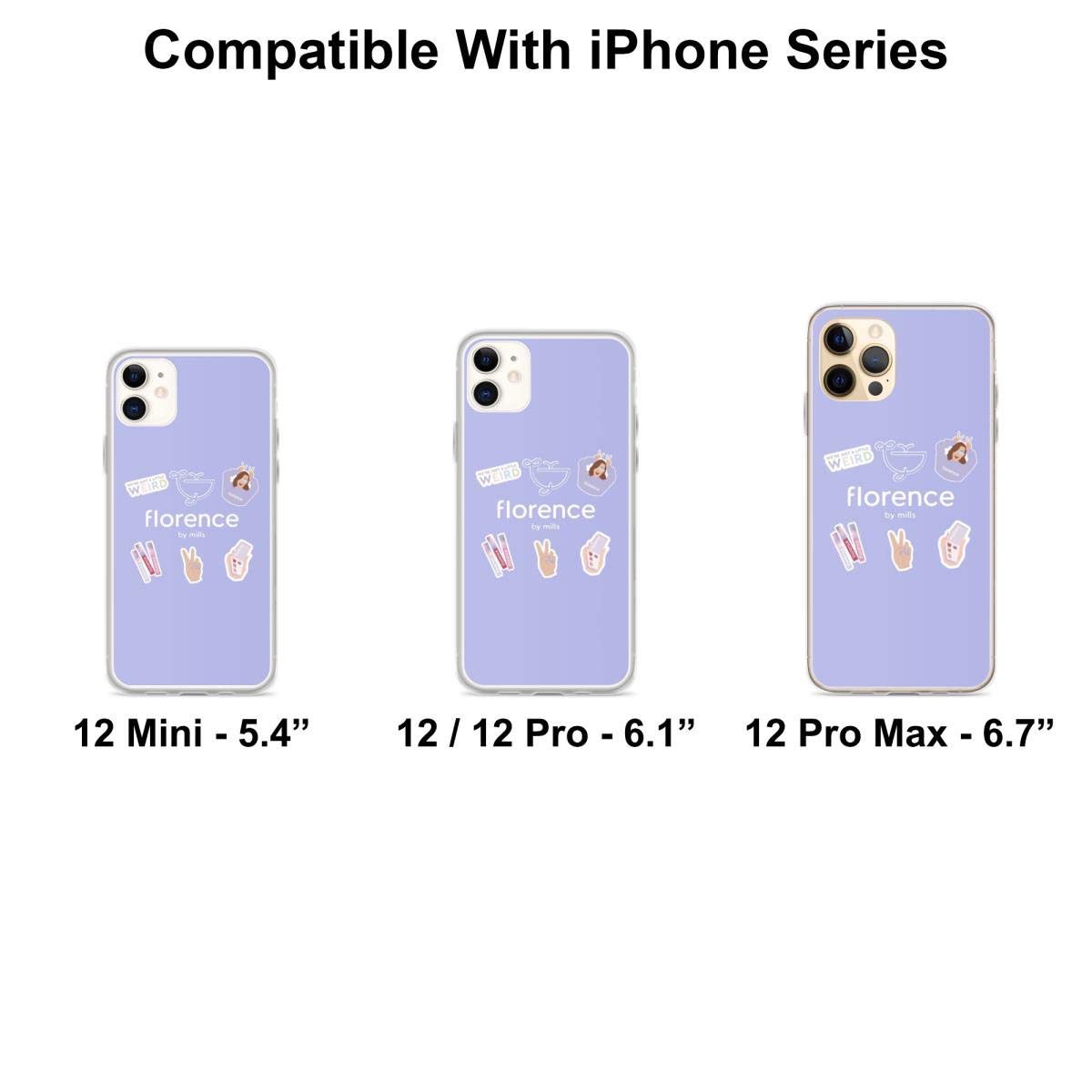 Florence Clear Phone Case Compatible with iPhone 15 14 13 12 11 X 8 7 6 Series - Slim Protective Cover for Pro Max Mini Plus Models - Perfect for Everyday Use & Travel Protection