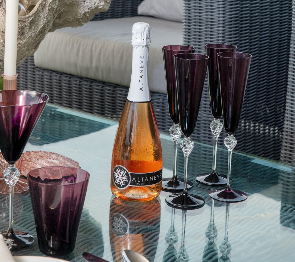 Premium Amethyst Daphne Flute Set of 4 - Elegant Crystal Wine Glasses for Parties, Weddings & Home Decor