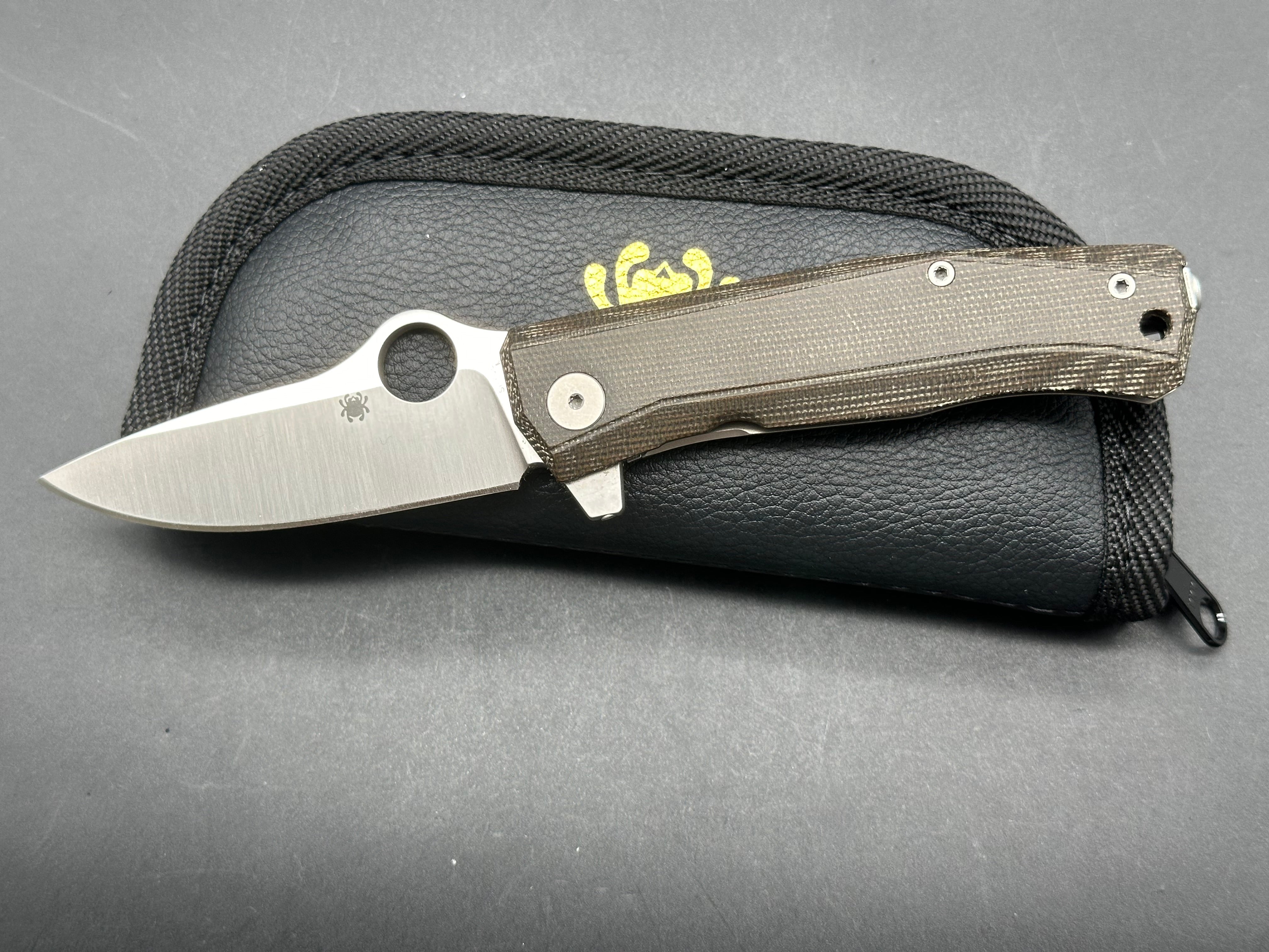 Spyderco SpyMyto Frame Lock Knife - Premium Micarta & Titanium Handle, 3.3