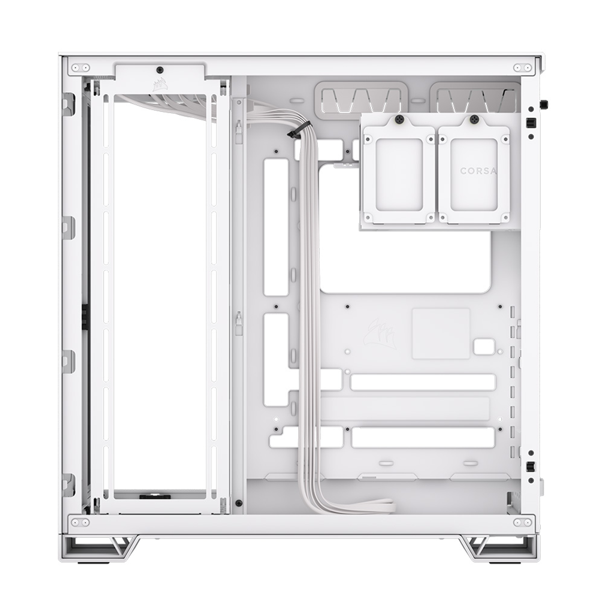 Corsair 6500X Mid Tower PC Case - Tempered Glass Side Panel, White - Perfect for Gaming Rigs & High-Performance Builds