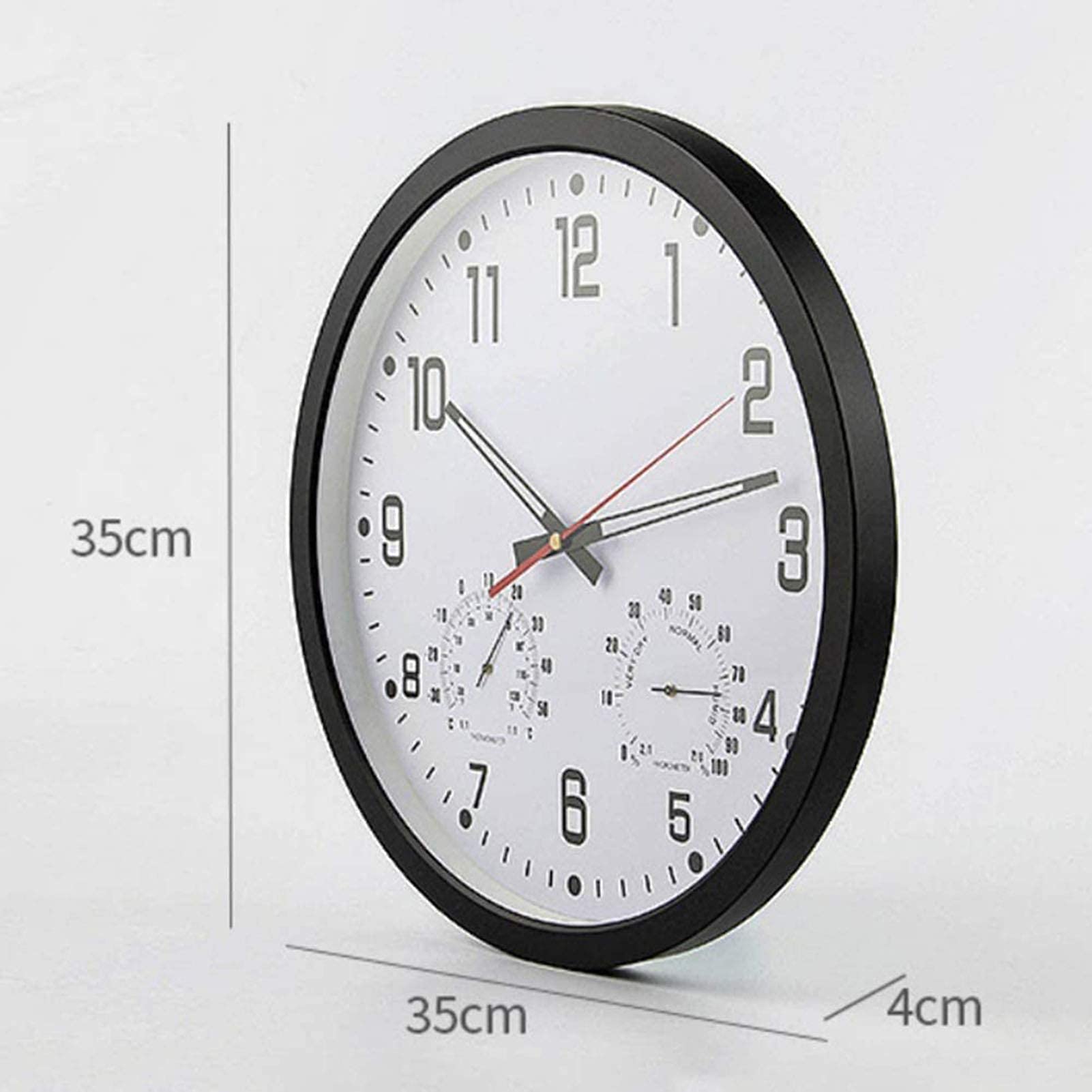 Outdoor Waterproof Garden Clock with Temperature & Humidity Display - Silent Accurate Wall Mounted Weather Clock for Patio, Backyard, and Garden Decor