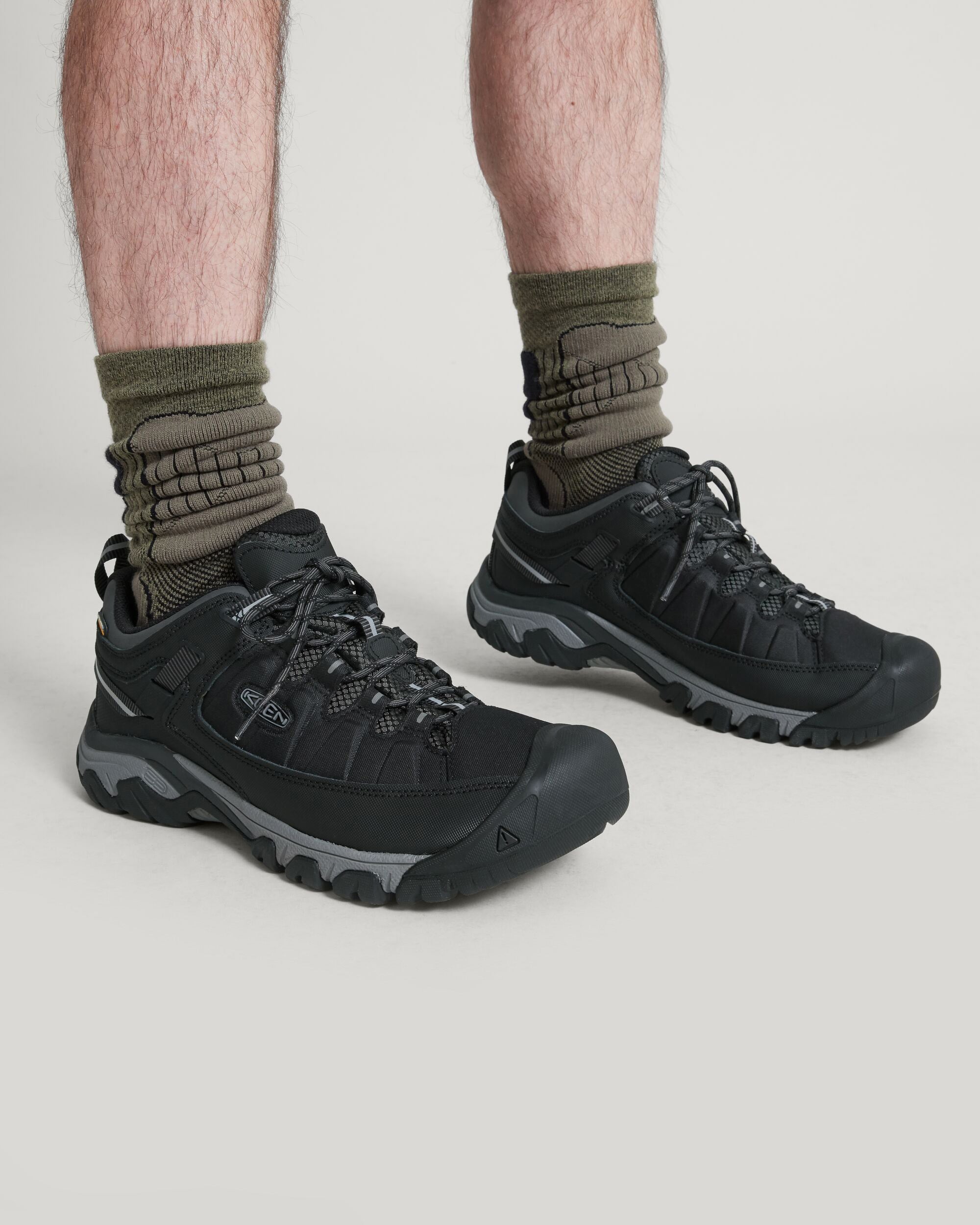 Keen Targhee EXP WP Men's Waterproof Hiking Boots - Black/Steel Grey - Outdoor Trekking & Backpacking Footwear for Men