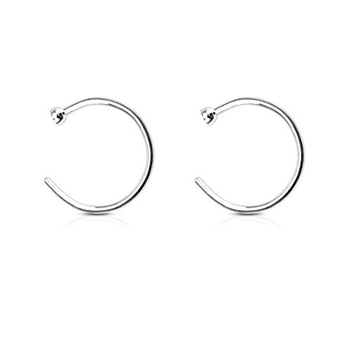 Stainless Steel Nose Hoops Set - 18G 5/16