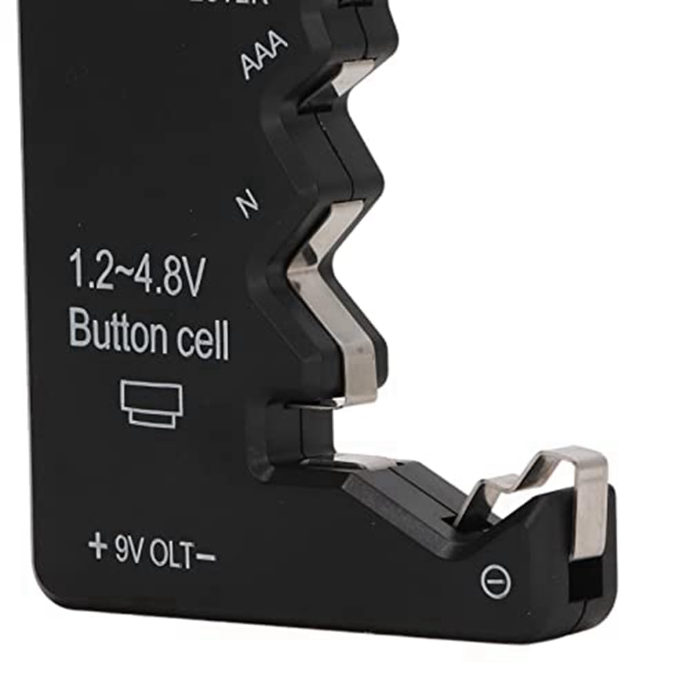 Universal Battery Tester for AA AAA 6F22 9V 1.5V - 4 Pack Household Battery Checker (Grey) - Perfect for Home, Office, and Emergency Kits