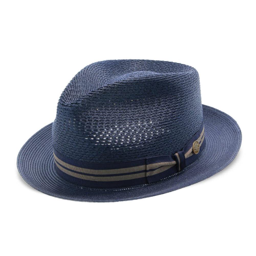 Stetson Men's Nantucket Straw Hat - Classic Summer Fedora for Outdoor Activities, Beach, and Casual Wear