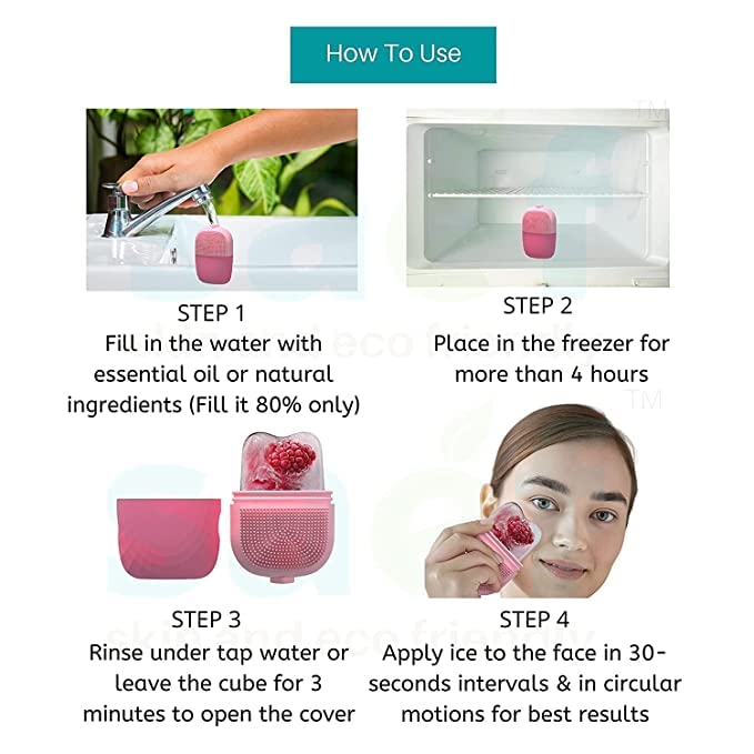 XSKY Ice Roller for Face, Eyes & Neck - Skin Brightening & Glow Enhancing Facial Massager with Scrubber & Makeup Brush Cleaner (Multi-Color) - Perfect for Morning Routine, Puffiness Relief & Post-Makeup Cooling