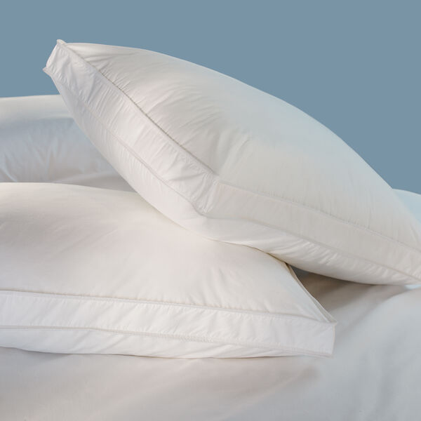 Restful Nights Comfort Edge Pillow - Medium Support Gusseted Pillow for Neck & Shoulder Pain Relief | Perfect for Side Sleepers, Back Pain Sufferers & Travel