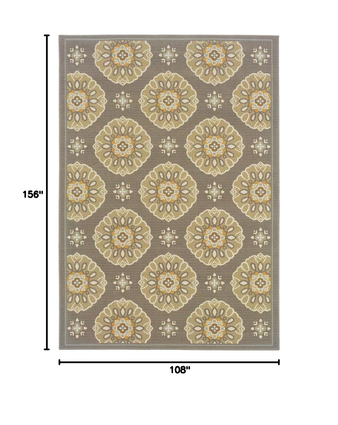Stylish Gray Moroccan Indoor/Outdoor Area Rug - Perfect for Patio, Living Room & Bedroom Decor