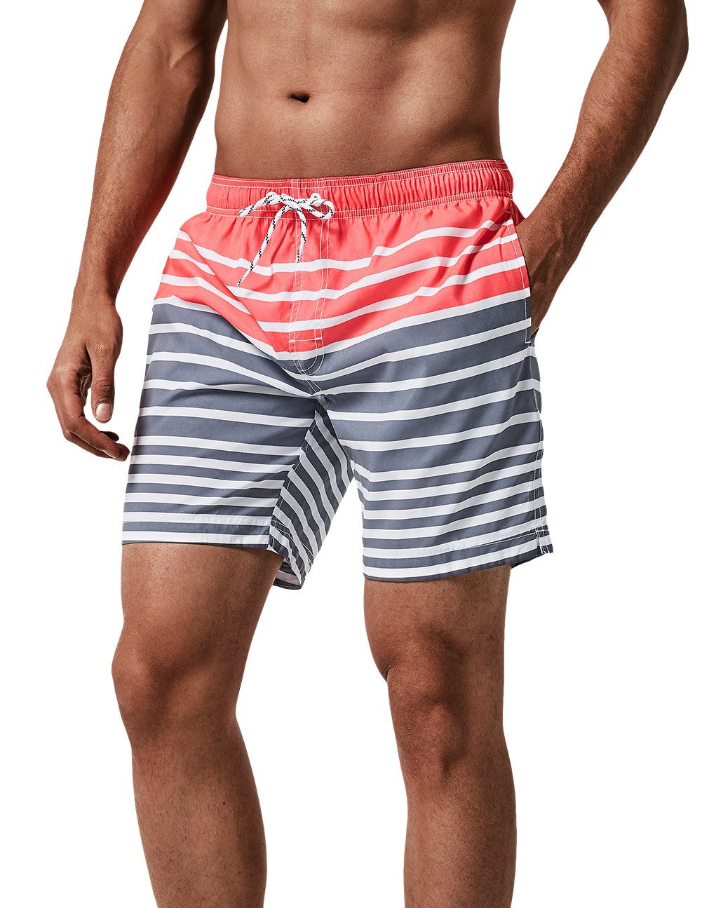 maamgic Men's Slim Fit Swim Shorts - 7 Inch Quick Dry Swim Trunks for Beach, Pool & Water Sports | Comfortable Athletic Swimwear