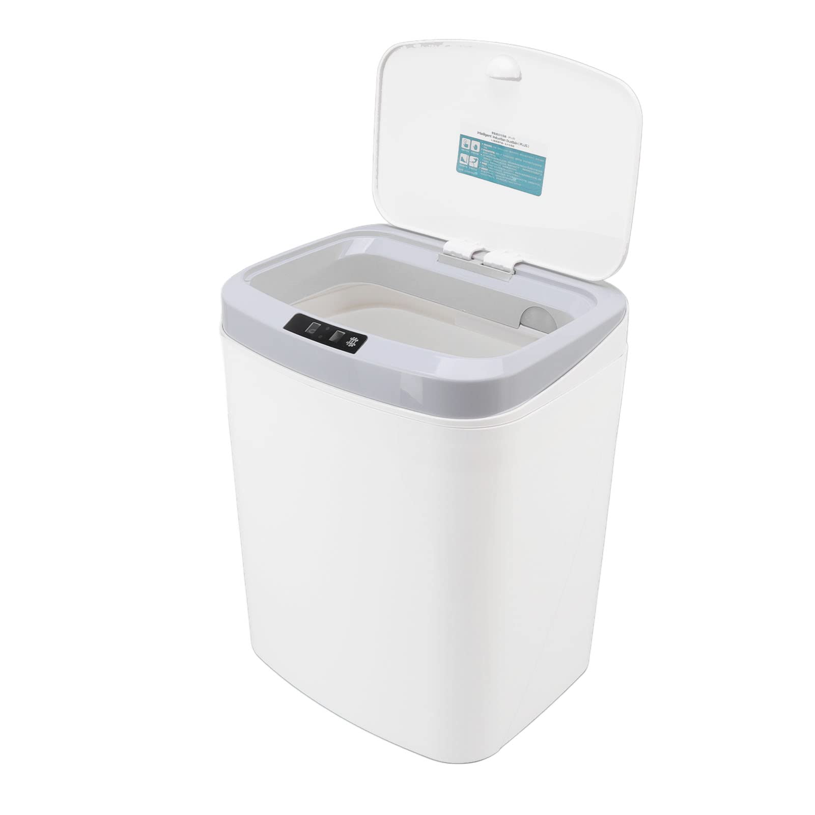 BigKing 16L Automatic Smart Sensor Trash Can - Hands-Free Motion Activated Garbage Bin for Kitchen, Living Room & Bathroom | Touchless Waste Disposal Solution for Home & Office (White)