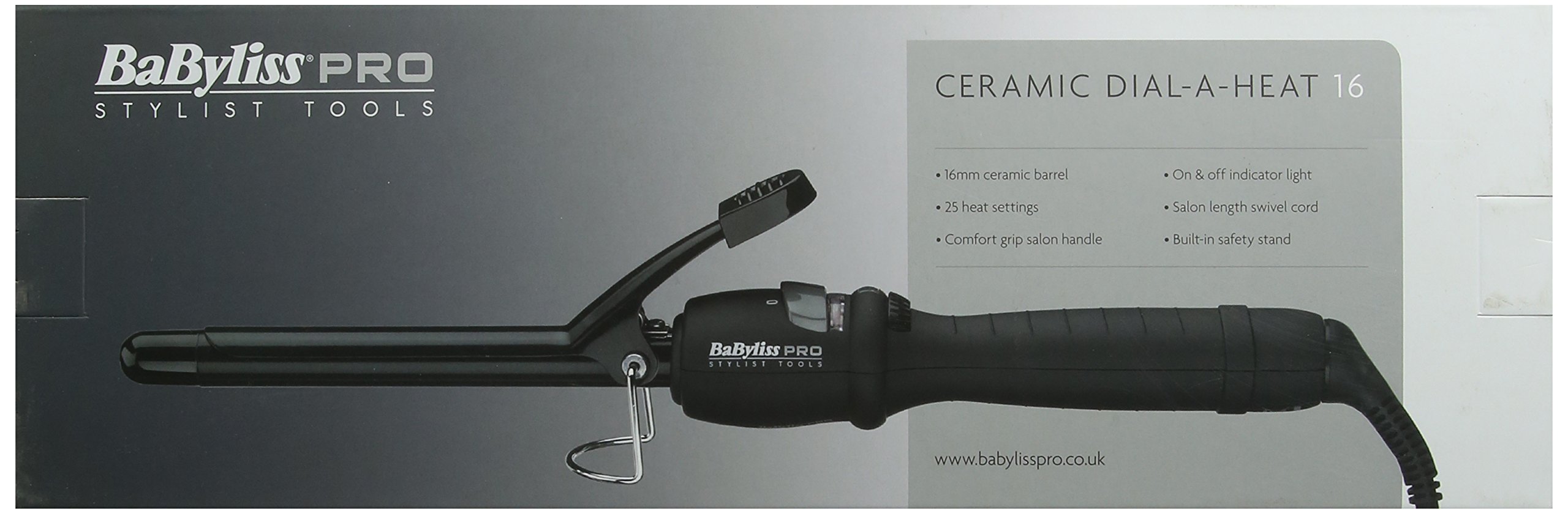 Babyliss Pro Ceramic Hair Straightener with 25 Heat Settings - Professional Hair Curling Iron Wand for All Hair Types - Perfect for Home & Salon Styling (Black)