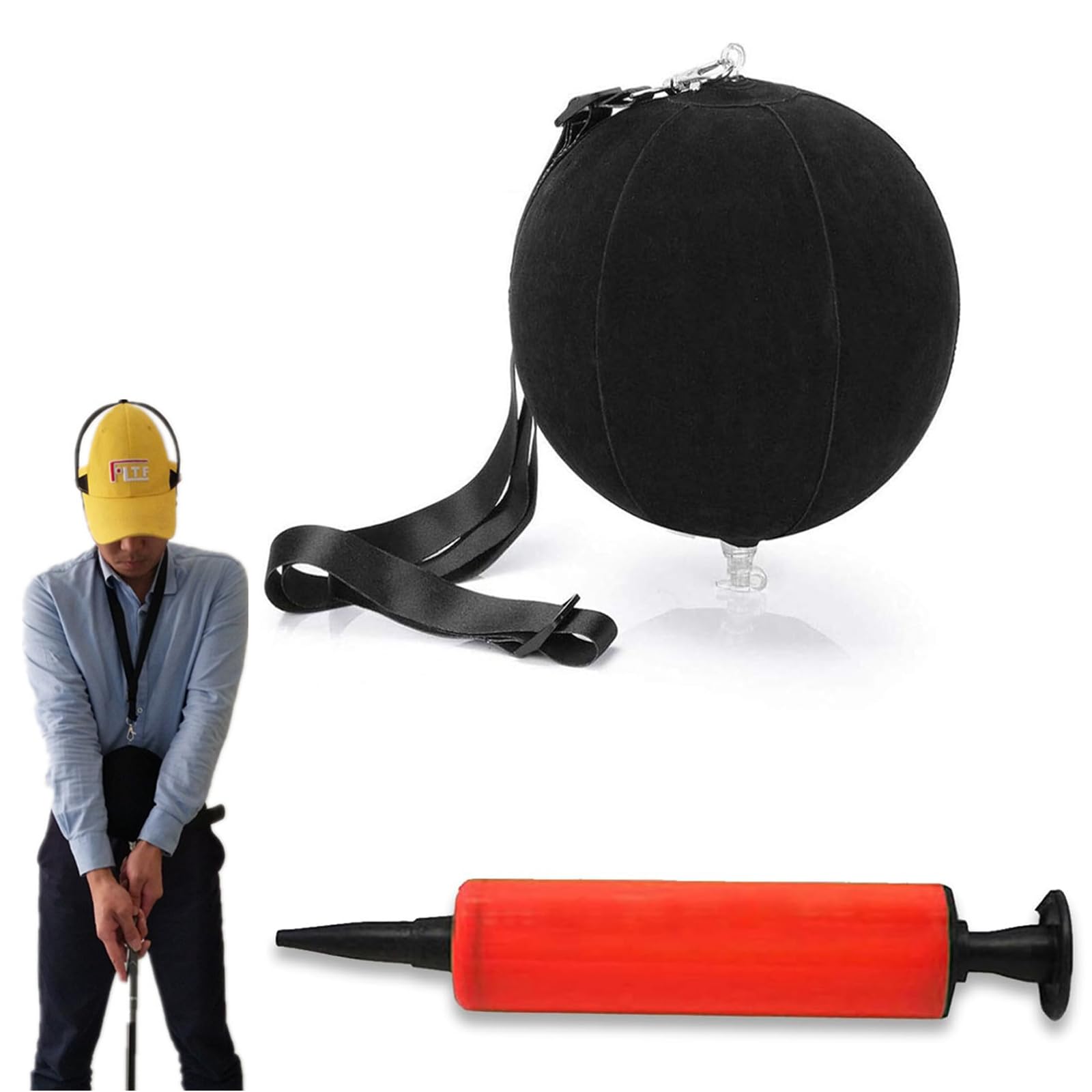 Reindeer Golf Training Aid - Professional PVC Golf Swing Trainer & Smart Ball for Beginners | Reusable Outdoor Sports Equipment | Improve Swing Accuracy & Control for Driving Range & Backyard Practice