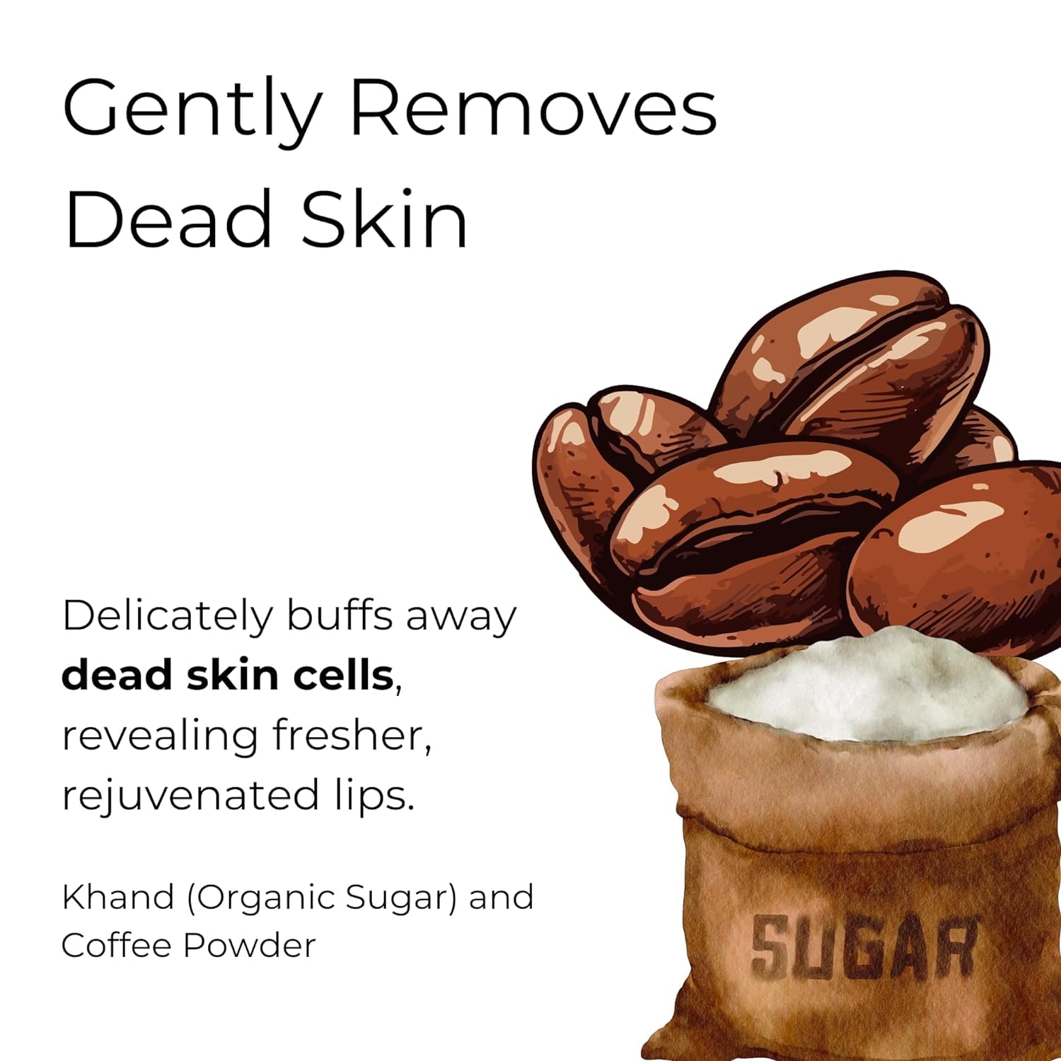 Organic SUP Coffee Lip Scrub - 100% Natural Exfoliator for Soft Lips (12g) | Perfect for Dry Lips & Pre-Makeup Prep