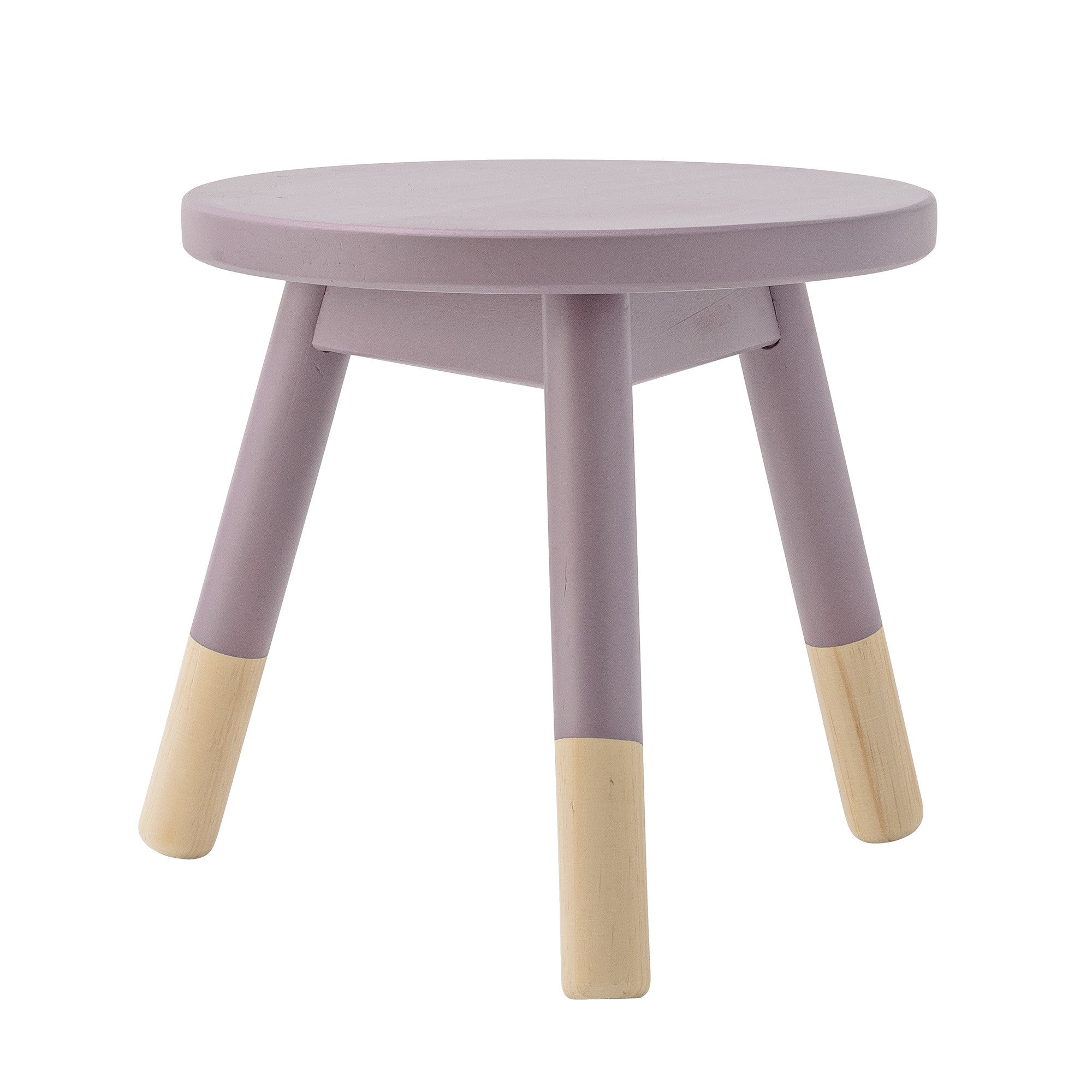Bloomingville Moon Purple and Nature Stool - Modern Boho Home Decor Accent Stool for Living Room, Bedroom, or Nursery - Perfect for Extra Seating or Side Table