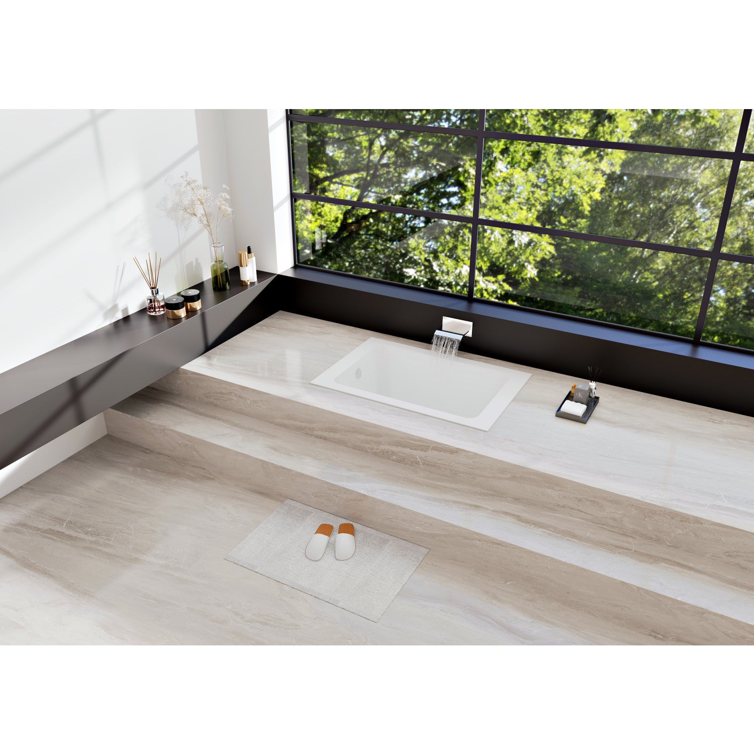 Aqua Eden 48 Inch Acrylic Rectangular Drop-In Bathtub with Anti-Skid Surface - Glossy White - Perfect for Modern Bathrooms & Spa-Like Relaxation